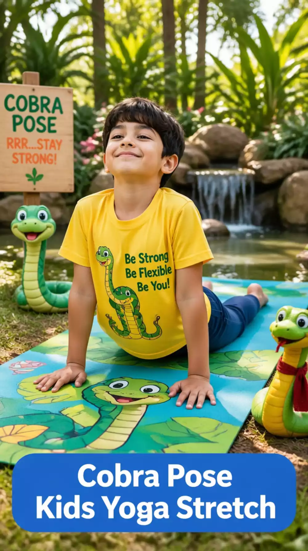 Cobra Pose Kids Yoga Stretch That Strengthens the Back and Opens the Chest