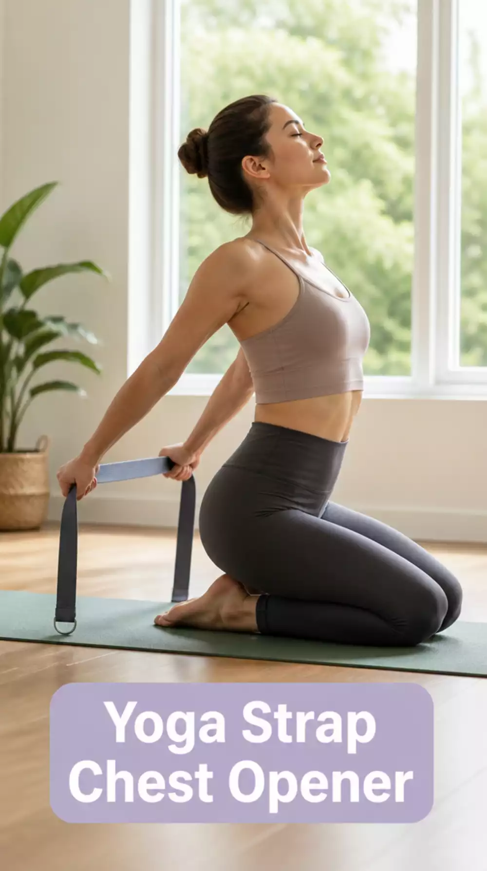 Yoga Strap Chest Opener That Pulls the Shoulders Back Without Straining the Neck