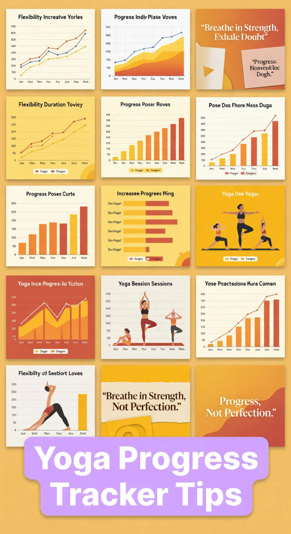 Printable Yoga Progress Tracker That Makes Flexibility and Strength Gains Visible