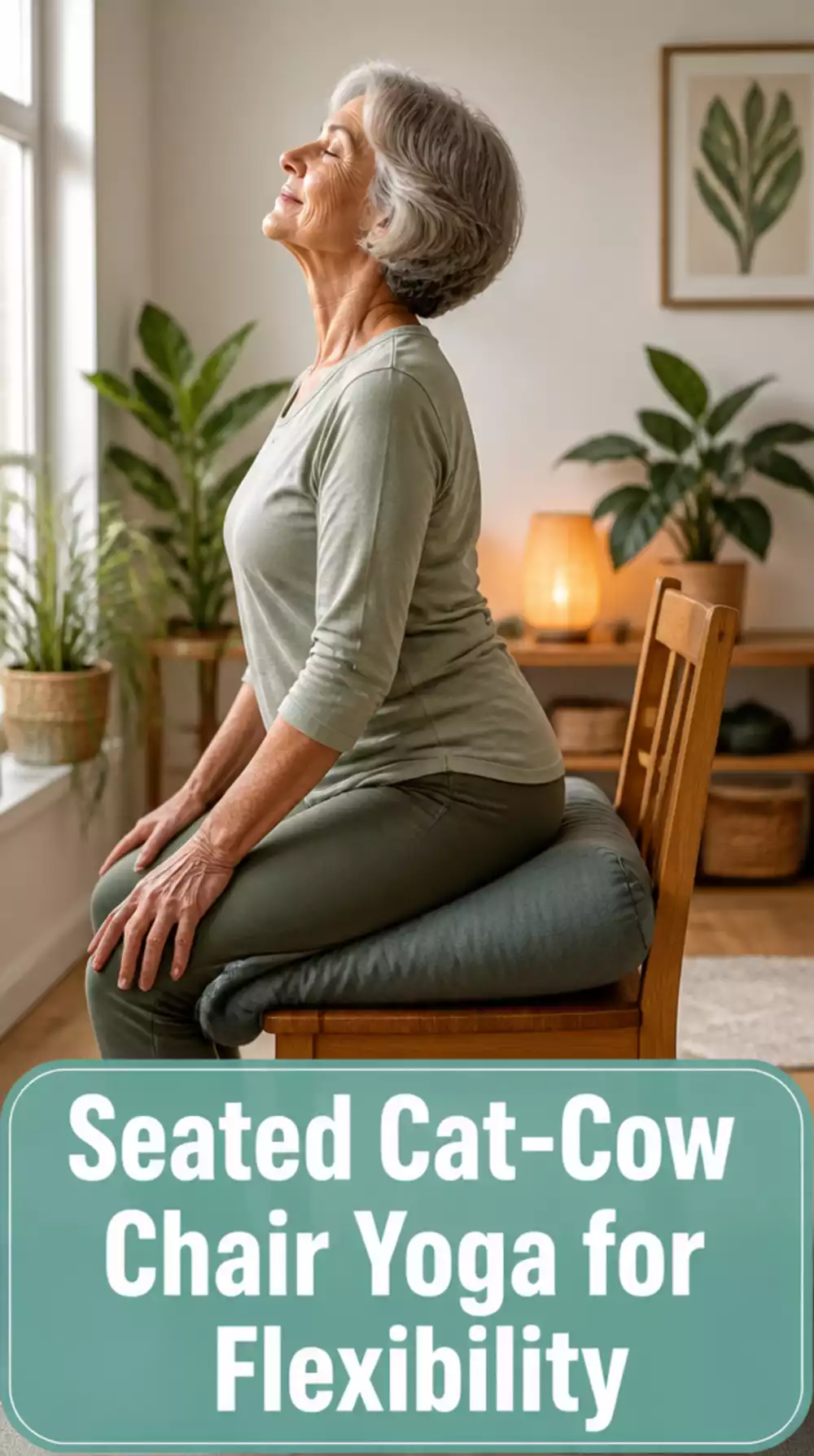 Seated Cat-Cow Chair Yoga Move That Loosens a Stiff Spine Gently