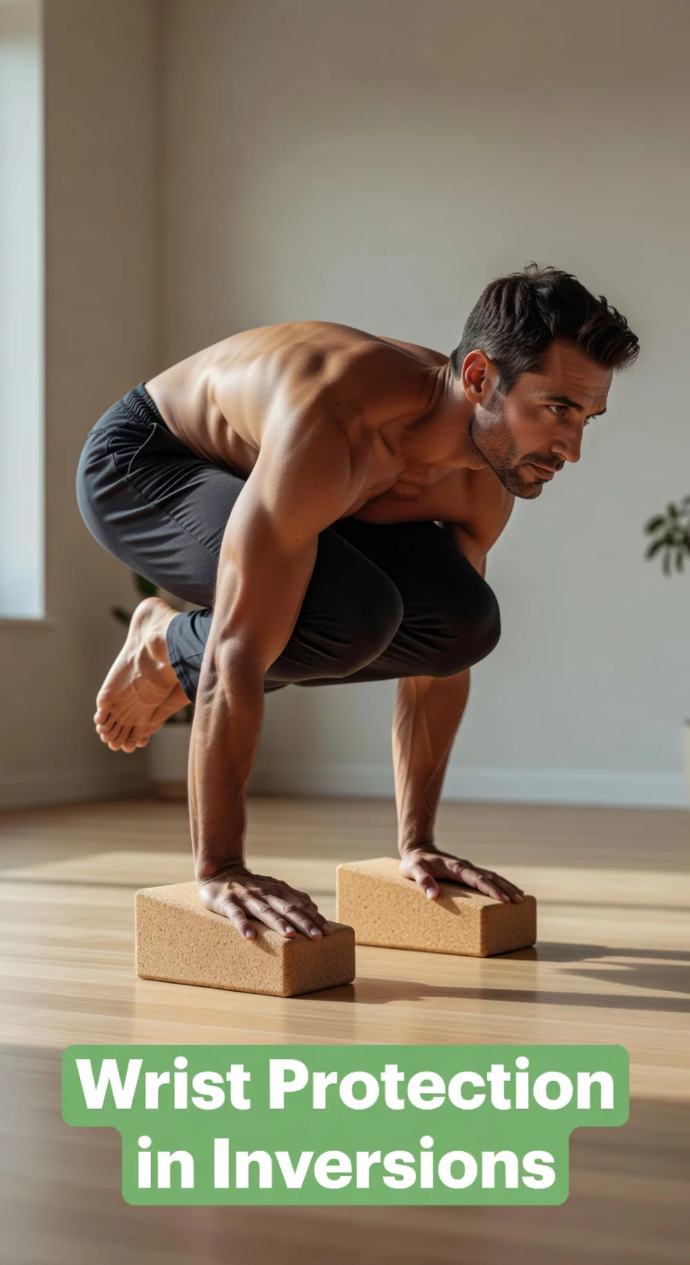 Yoga Inversion Wedge Block That Protects the Wrists During Handstand and Crow Work