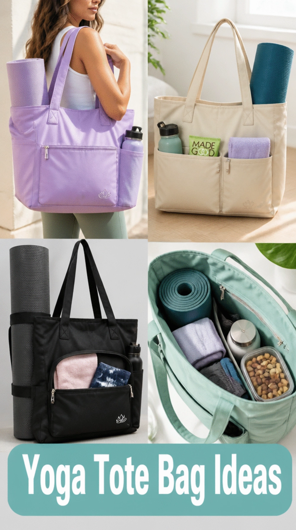 The Yoga Tote That Carries an Outfit Change- Mat- and Snack to Any Class
