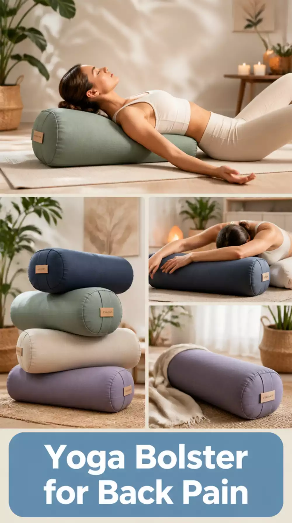 Yoga Bolster for Back Pain That Lets the Spine Fully Relax in Supported Poses