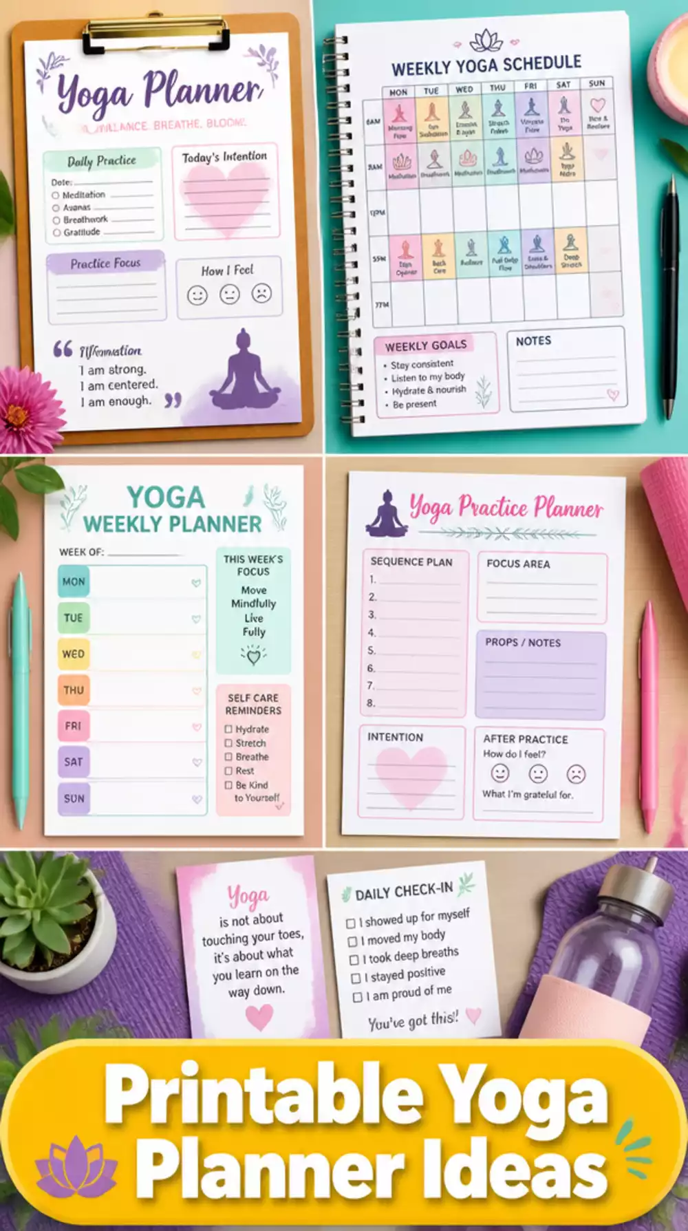 The Printable Yoga Planner That Organises a Week of Practices on One Sheet