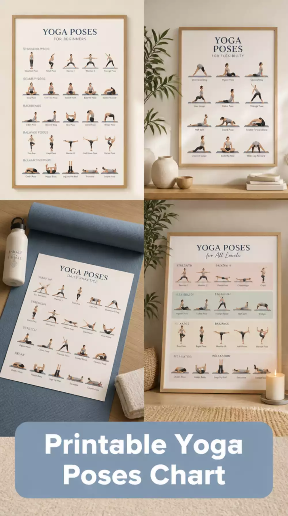 The Printable Yoga Poses Chart That Downloads Instantly and Saves as a Studio Keepsake
