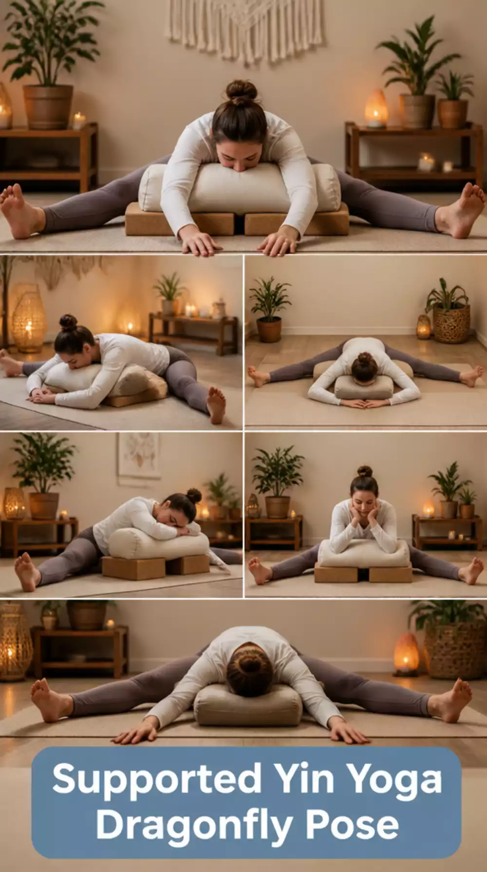 Supported Yin Yoga Dragonfly Pose That Releases Inner Thigh Tension Held All Day