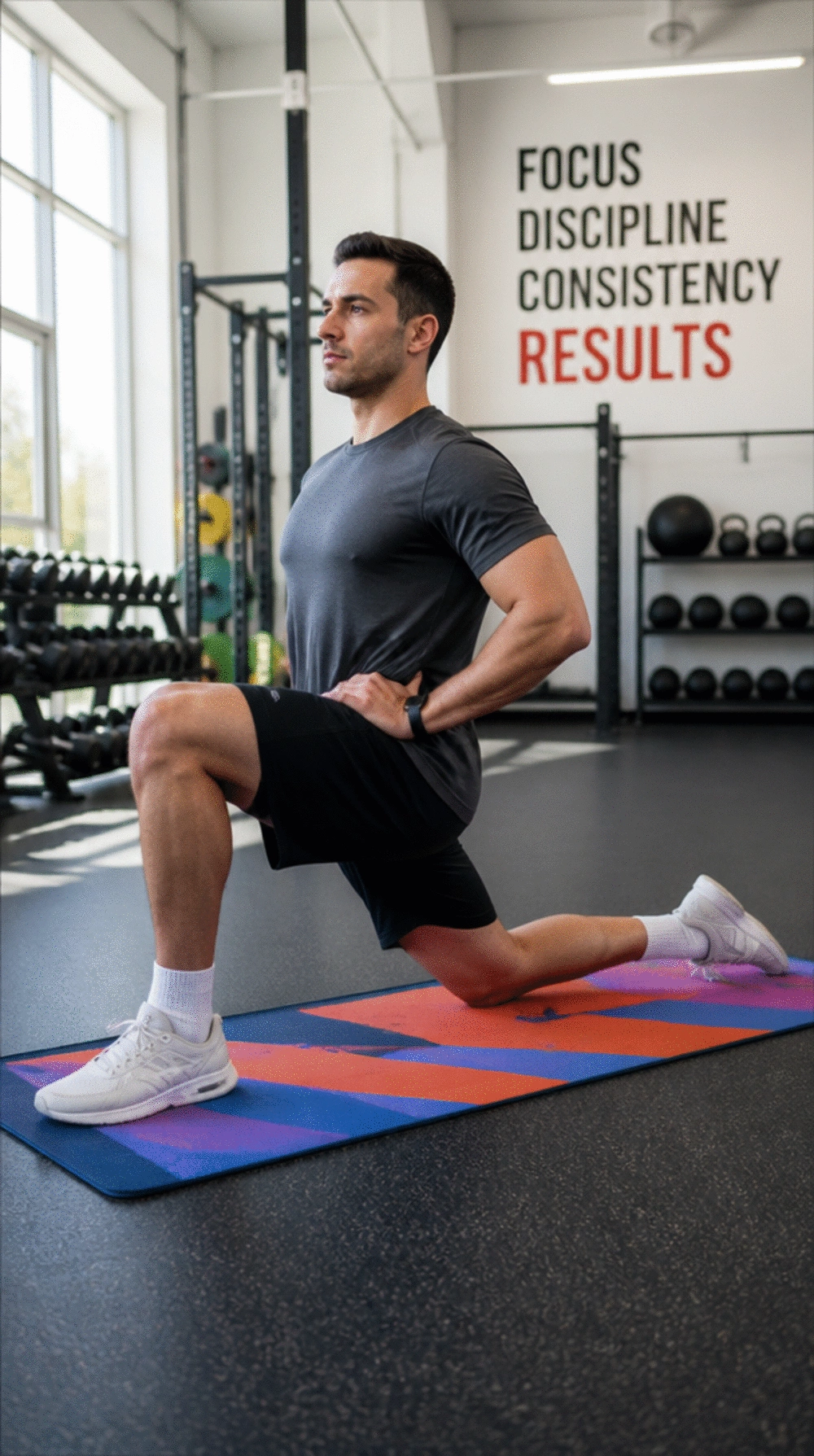 Hip Flexor Yoga Lunge Stretch for Men That Protects the Lower Back on Squat Day