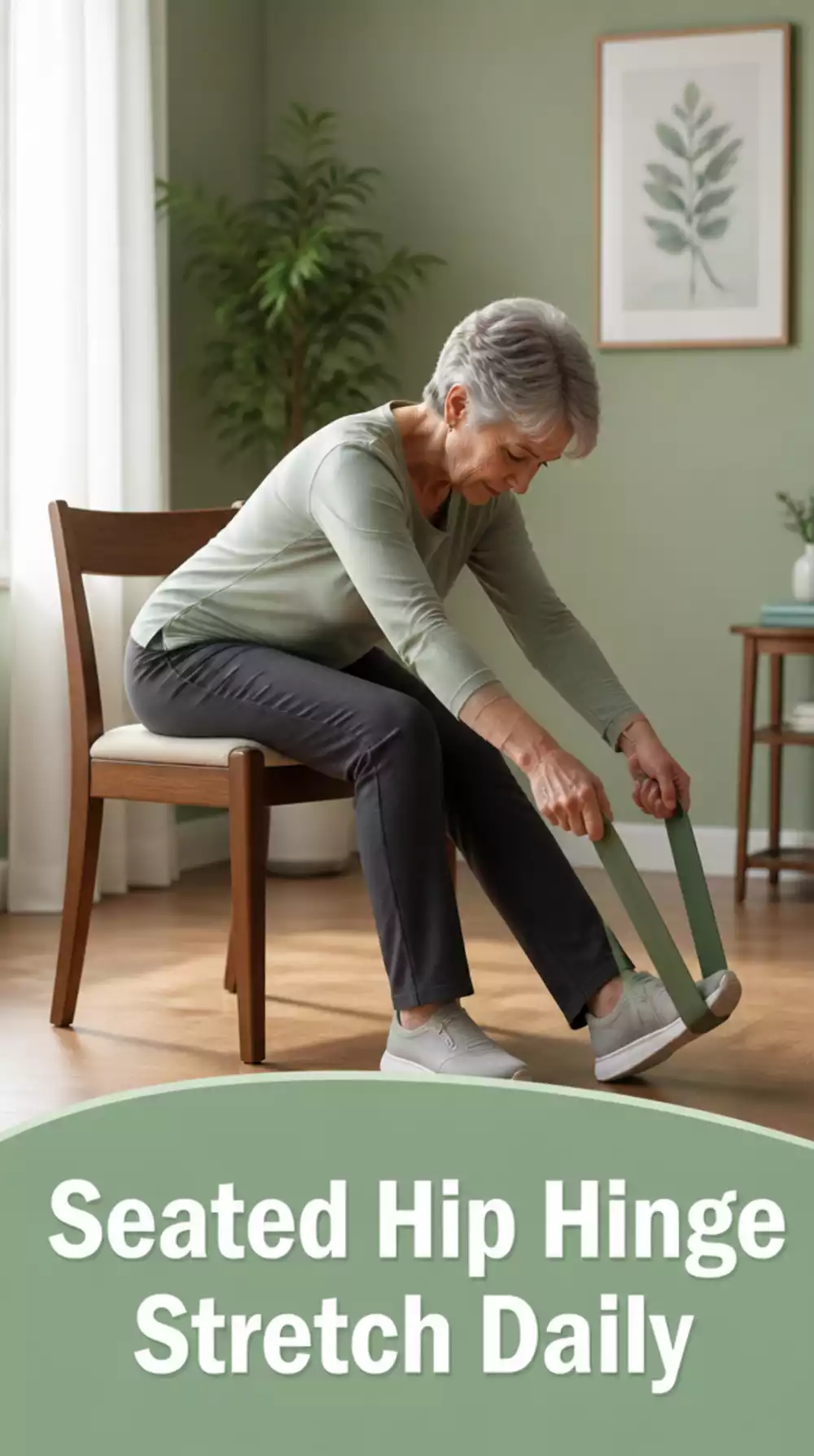 Seated Chair Yoga Hip Hinge for Stiff Hip Joints