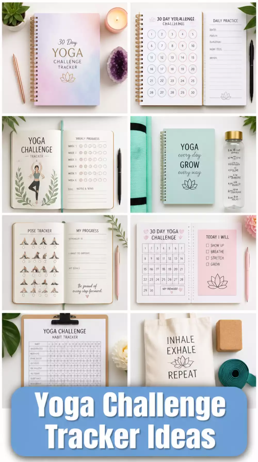 Yoga Challenge Printable Tracker That Keeps a 30-Day Streak Visible Daily
