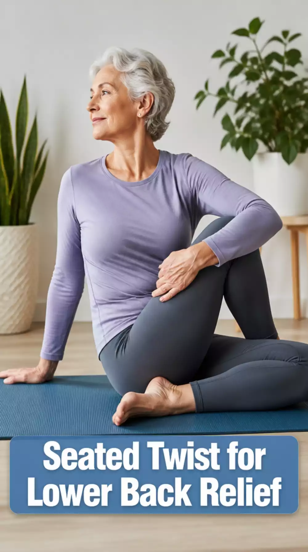 Chair Yoga Seated Twist That Relieves Lower Back Tension and Improves Rotation