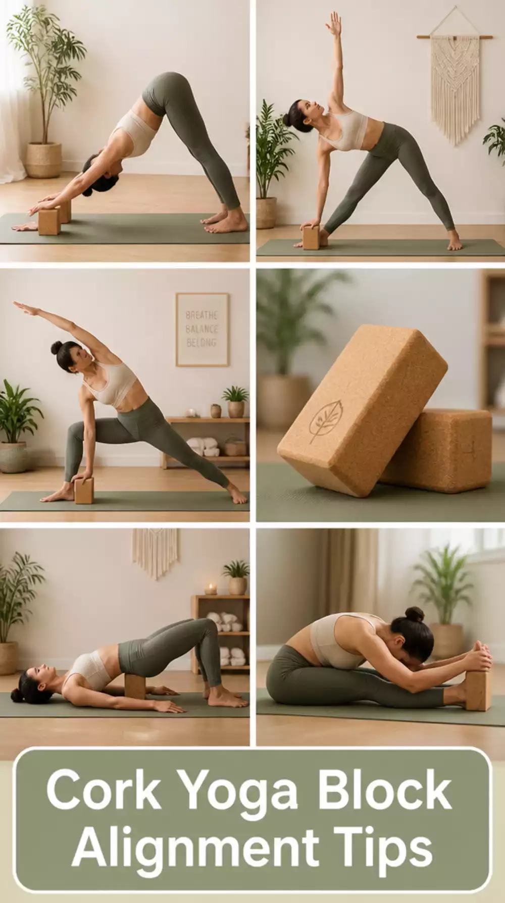 A Cork Yoga Block Hatha Practice Needs for Proper Alignment in Every Pose