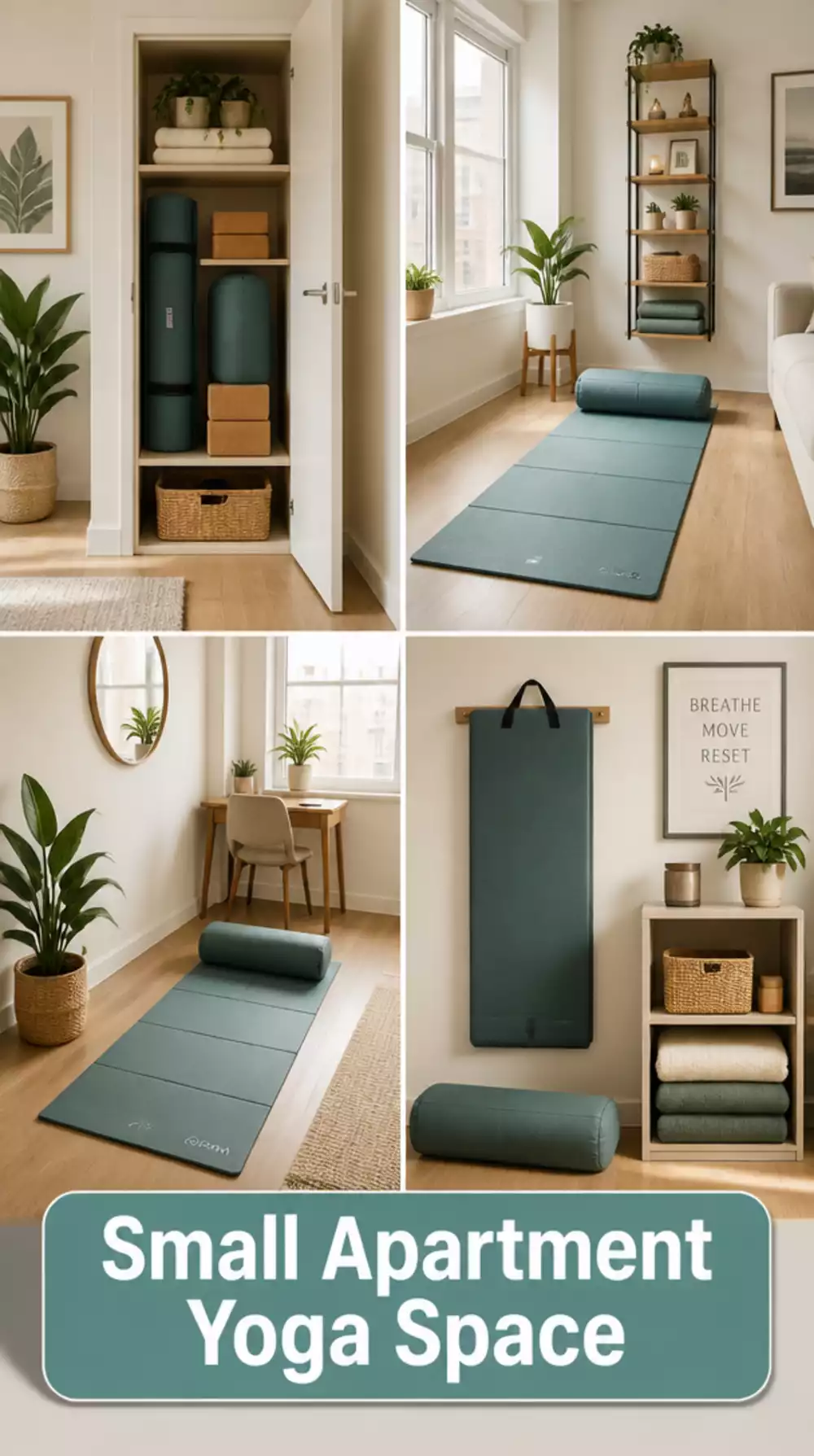 Small Apartment Yoga Space That Fits a Full Practice in Six Square Feet