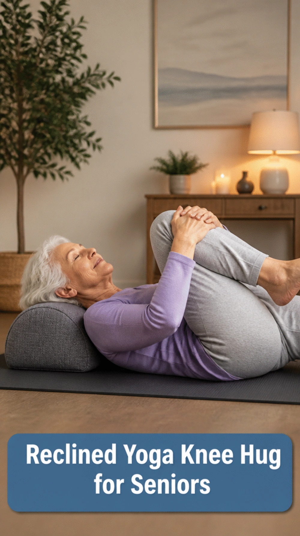 Reclined Yoga Knee Hug That Eases Hip and Lower Back Pain for Older Adults