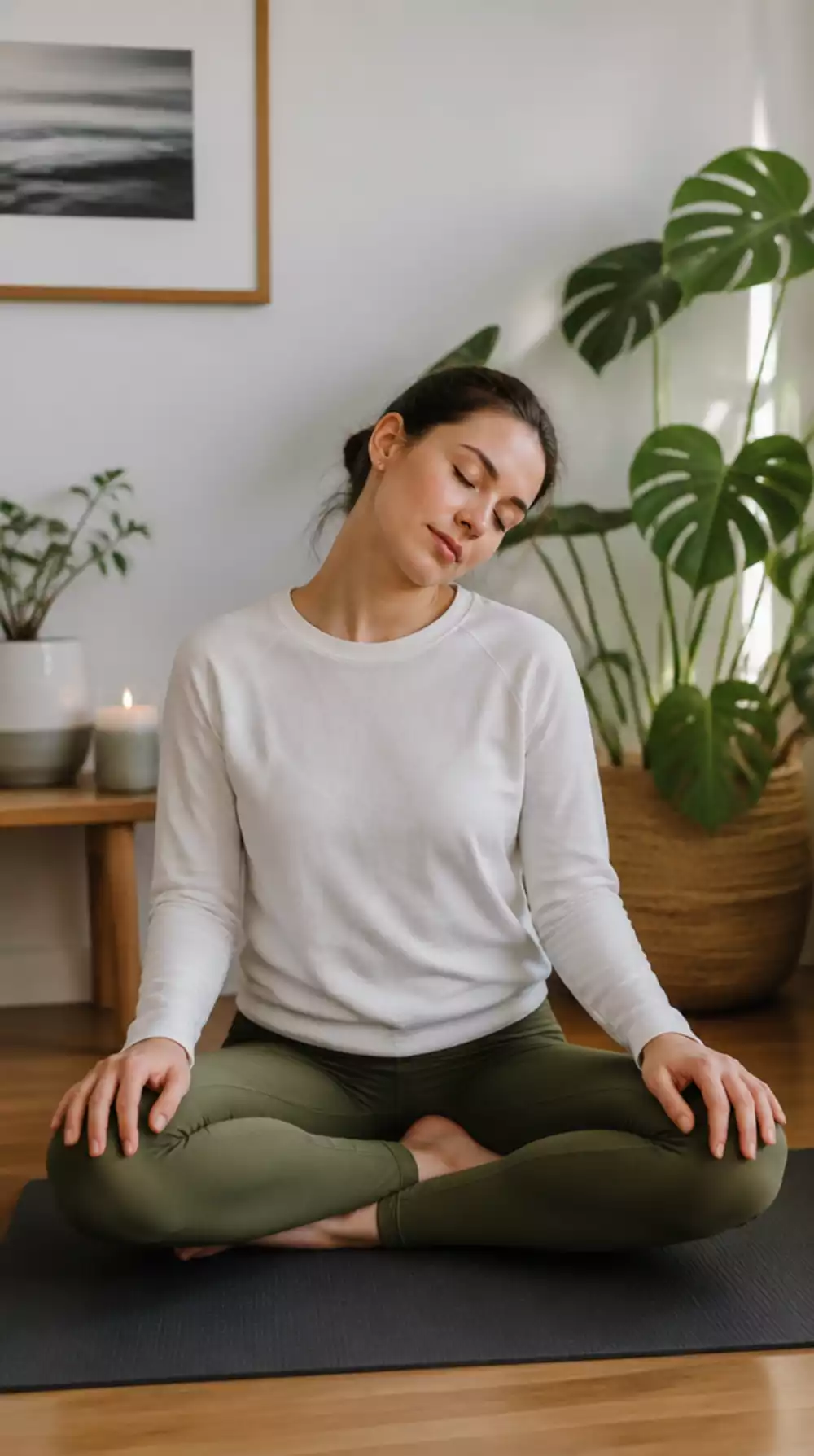 Seated Neck Roll Yoga Move That Melts Away Shoulder and Neck Stress