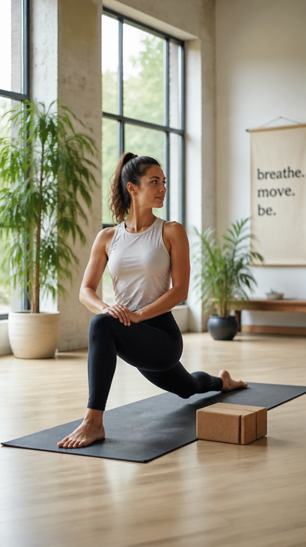 Low Lunge Yoga Pose for Runners That Stretches Tight Hip Flexors After Miles