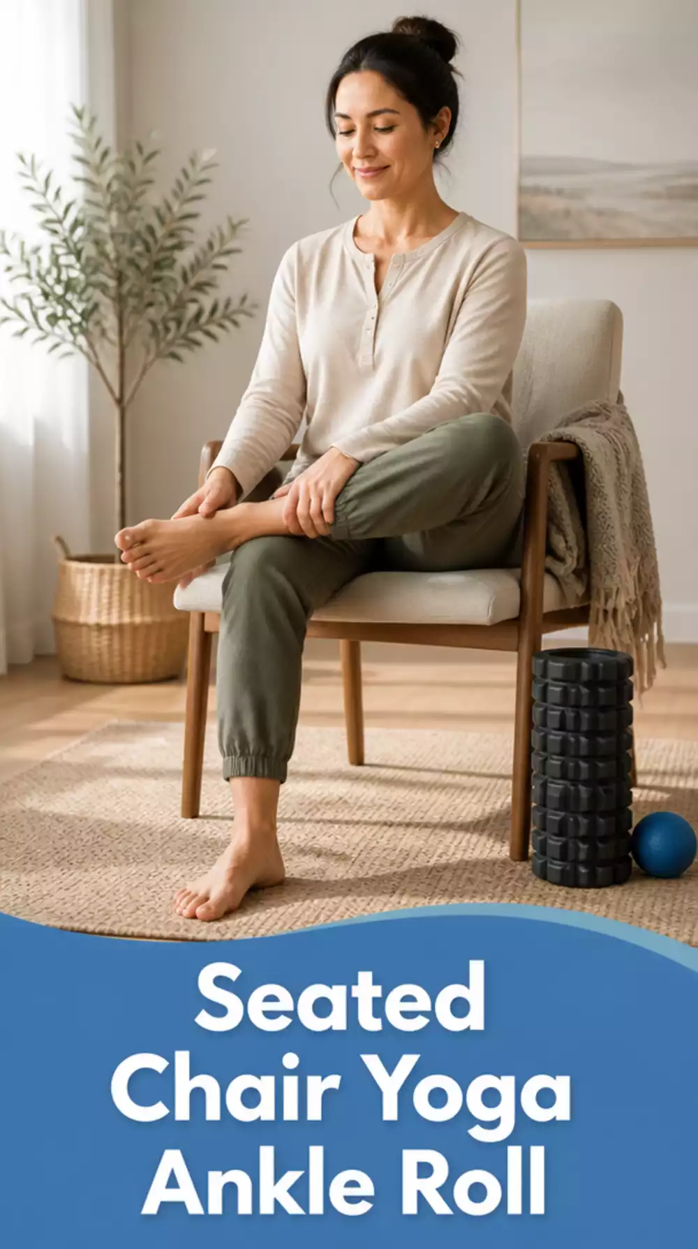 Seated Chair Yoga Ankle Roll That Reduces Swelling and Improves Circulation