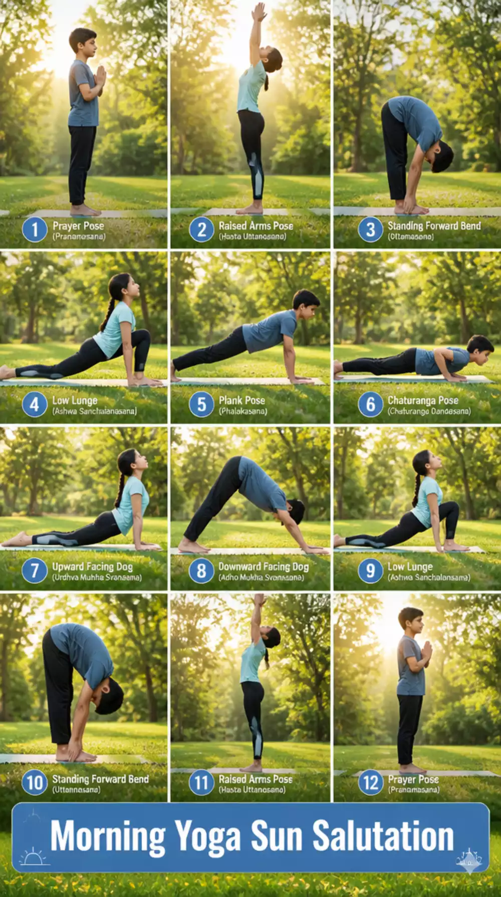 Morning Yoga Sun Salutation for Teens That Wakes the Body Before School