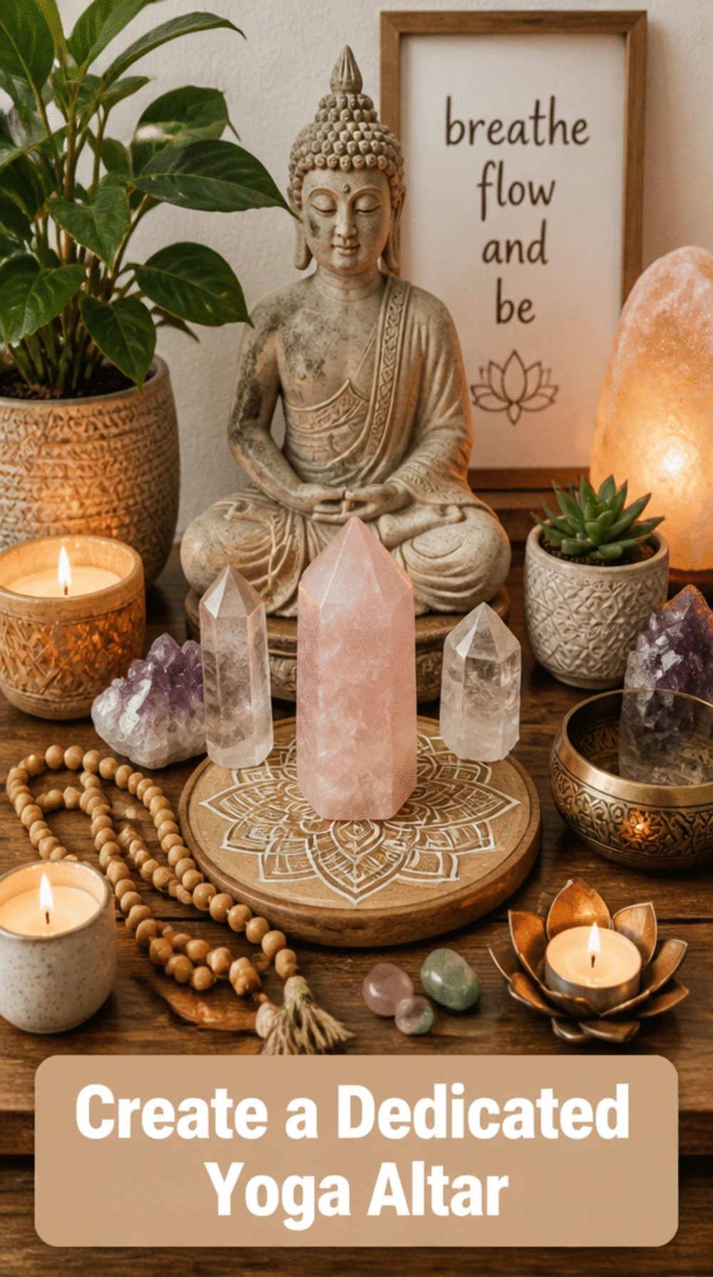 Why a Dedicated Yoga Altar with Crystals Makes Every Practice Feel Sacred