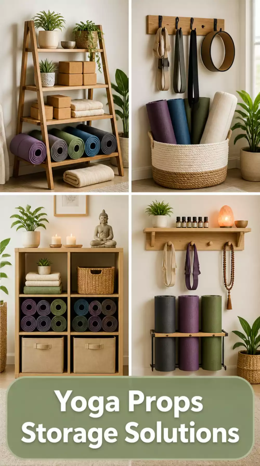 Yoga Props Storage Shelf That Keeps Mats, Blocks, and Straps Visible and Tidy