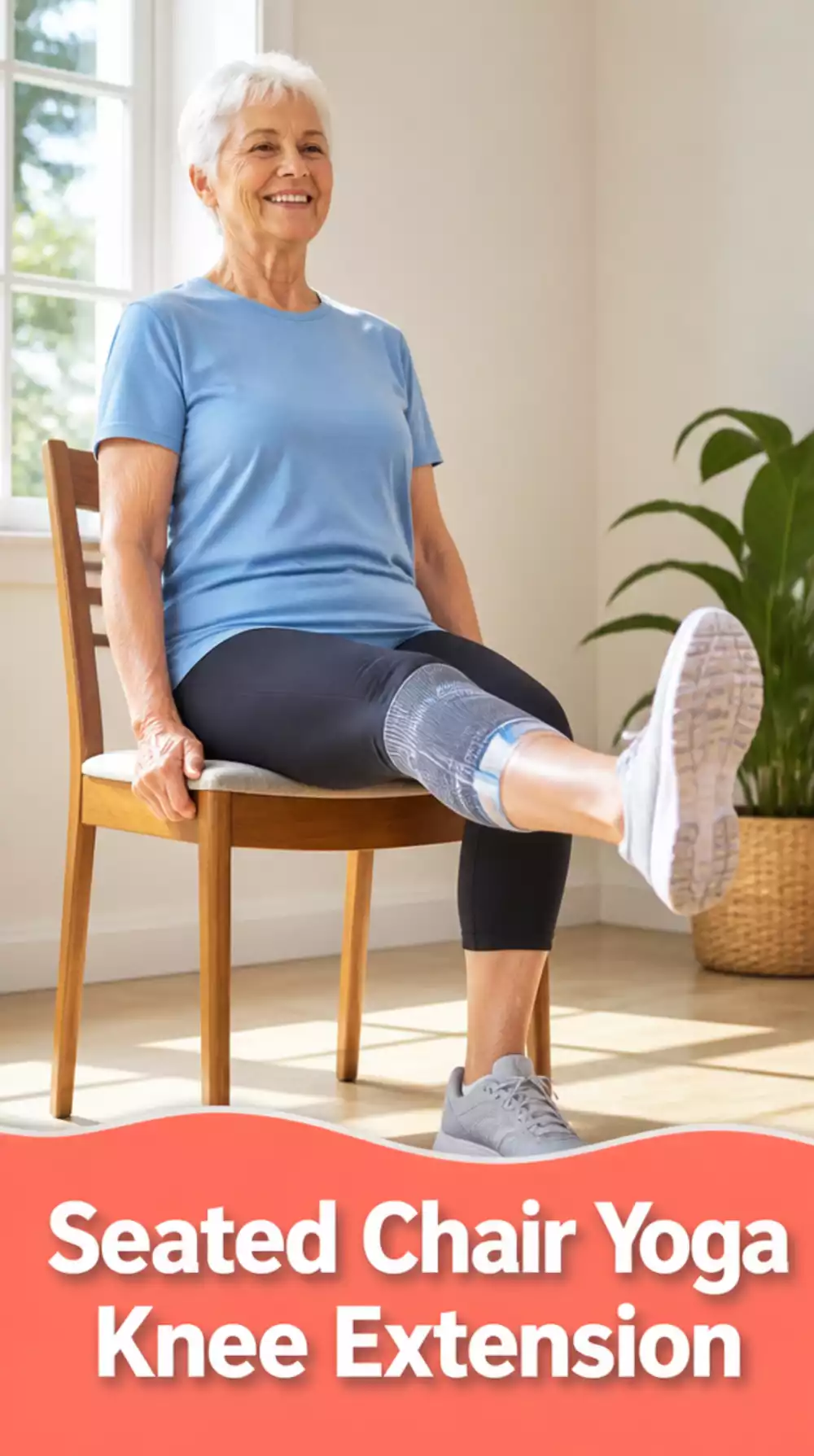 Seated Chair Yoga Knee Extension That Builds Quad Strength to Support the Knees