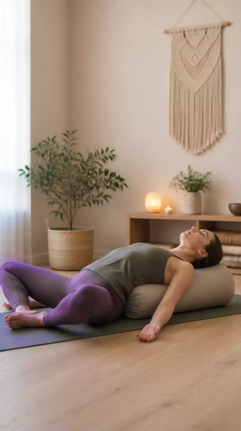 Reclined Bound Angle Yoga Pose That Passively Releases Anxiety Held in the Hips