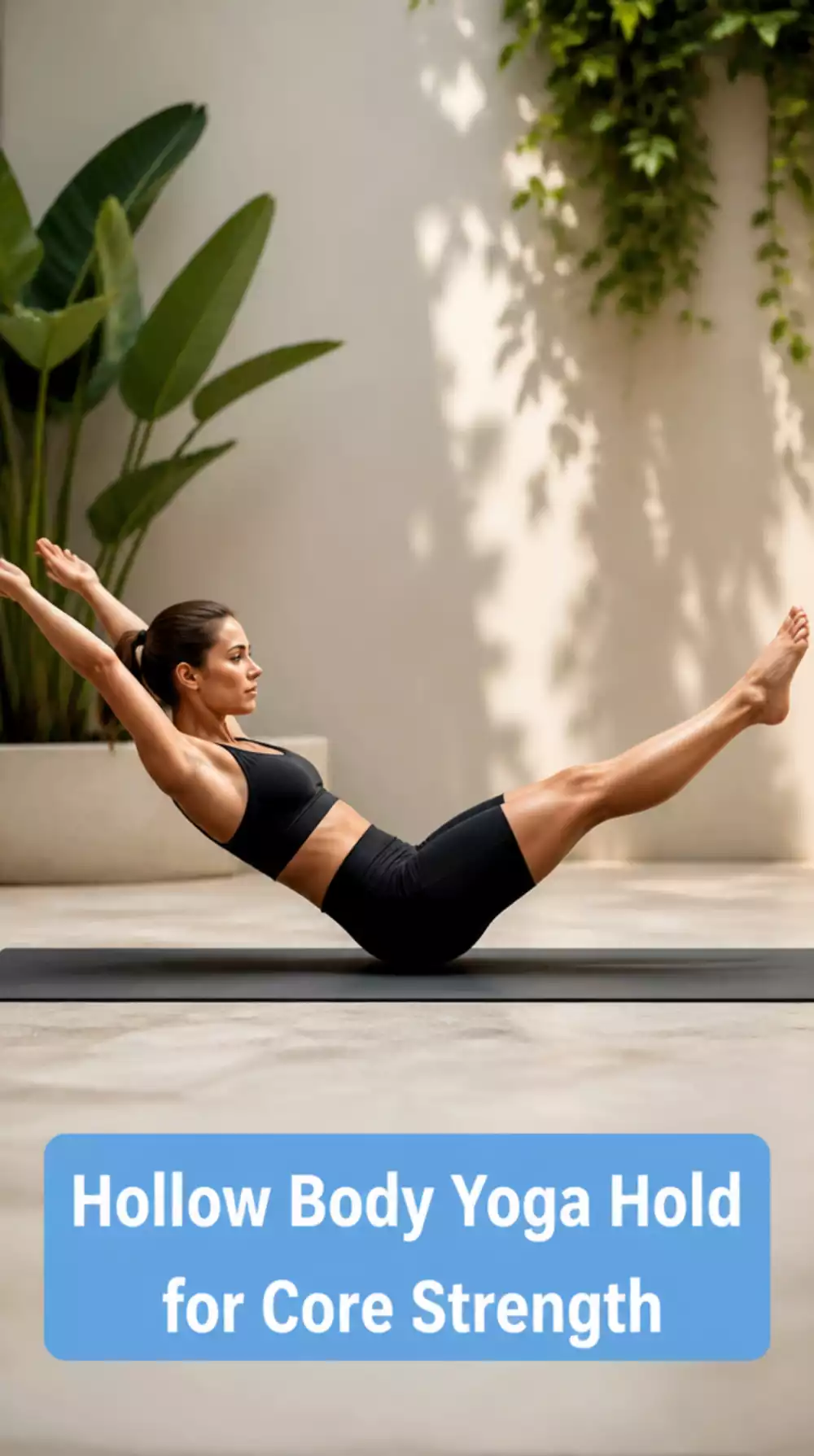 Hollow Body Yoga Hold to Build Core Strength for Handstands