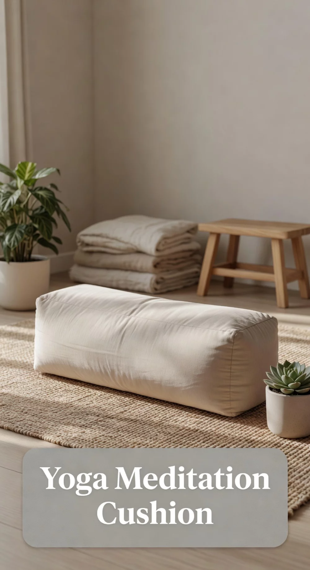 Yoga Meditation Cushion That Supports an Upright Spine During Breathwork