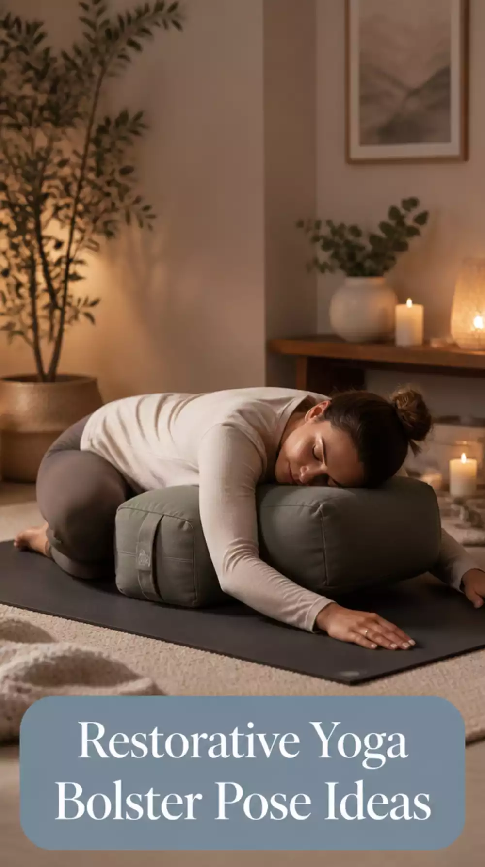 Restorative Yoga Bolster Pose That Helps a Jet-Lagged Body Fall Asleep Faster