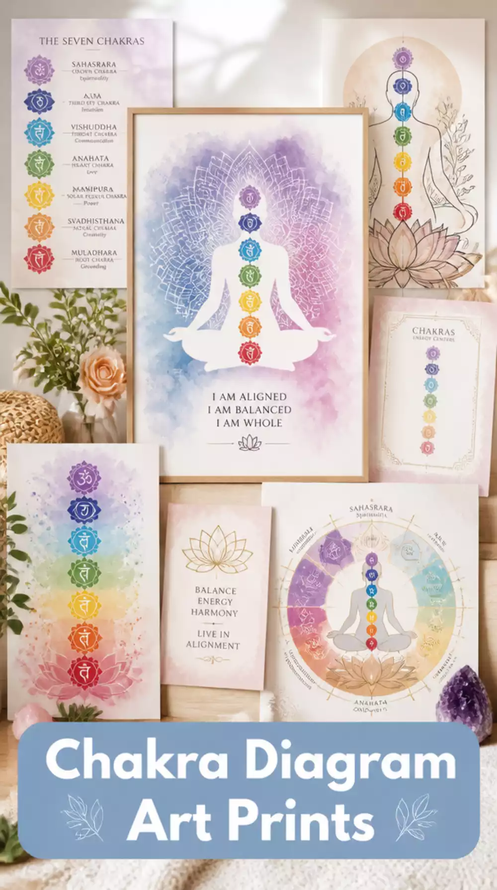 Chakra Diagram Yoga Art Print That Turns a Wall into an Intentional Energy Map