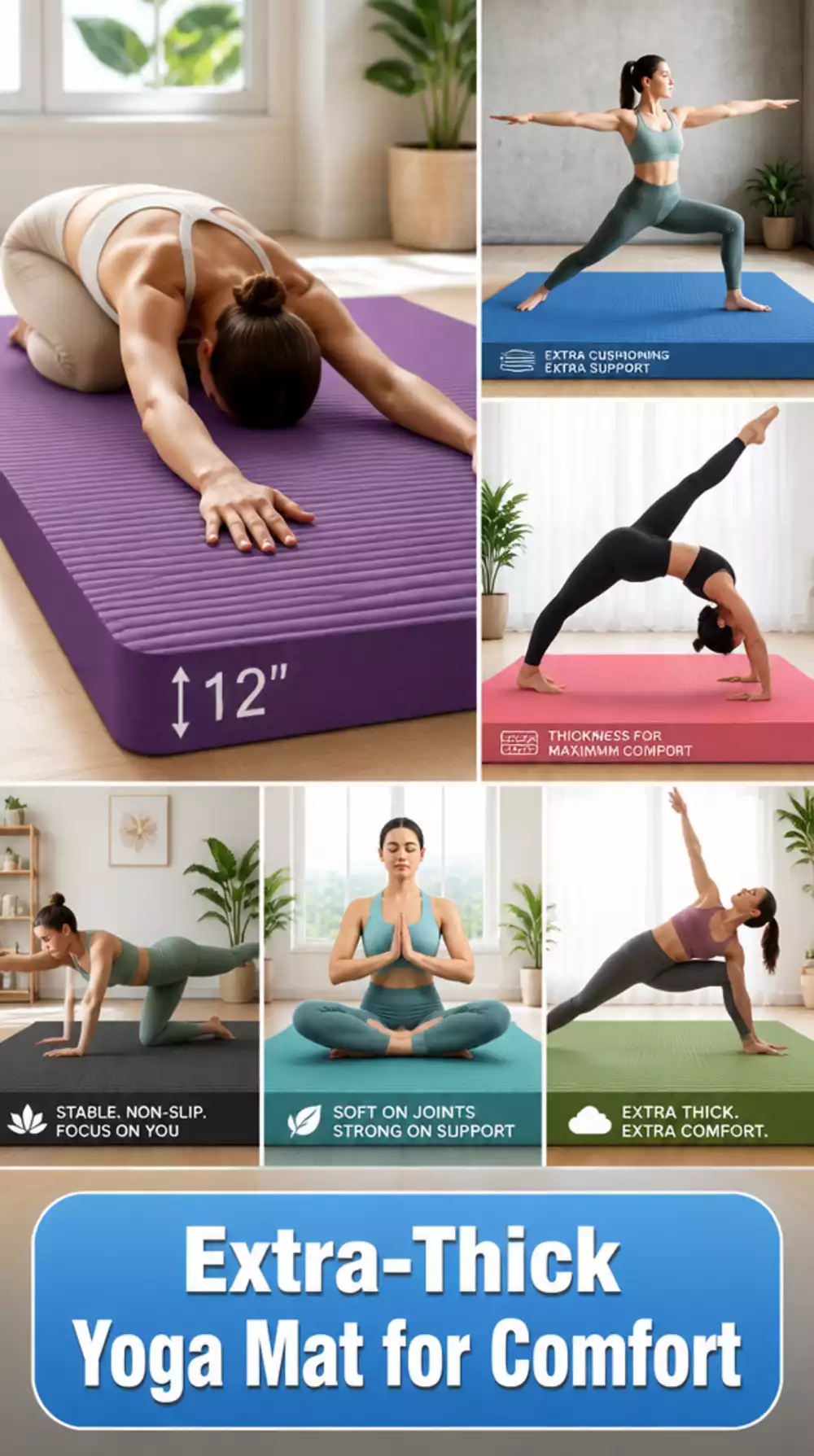 The Extra-Thick Yoga Mat That Cushions Every Spine Pose on a Hard Floor