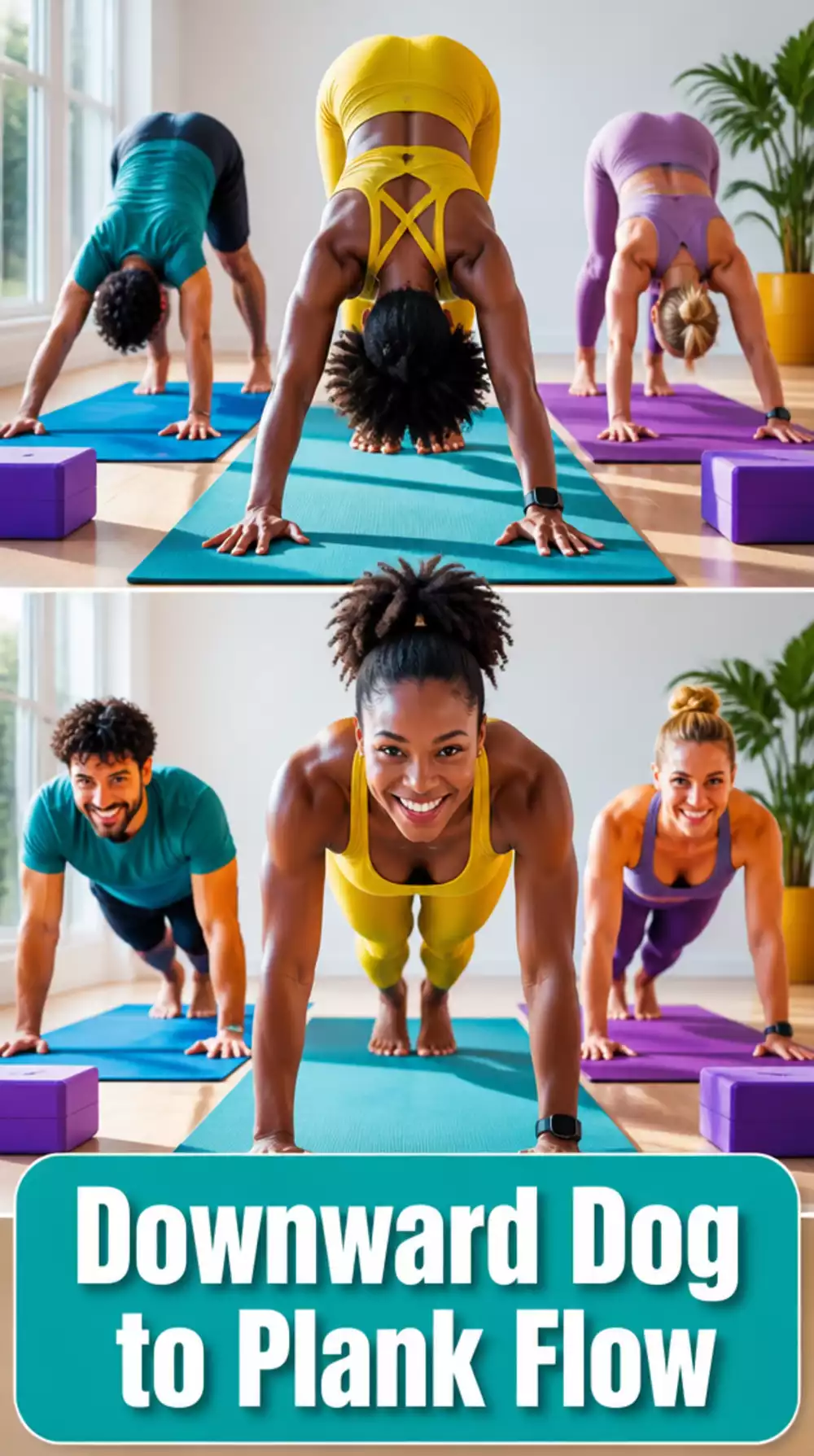 Downward Dog to Plank Yoga Flow That Tones the Whole Upper Body