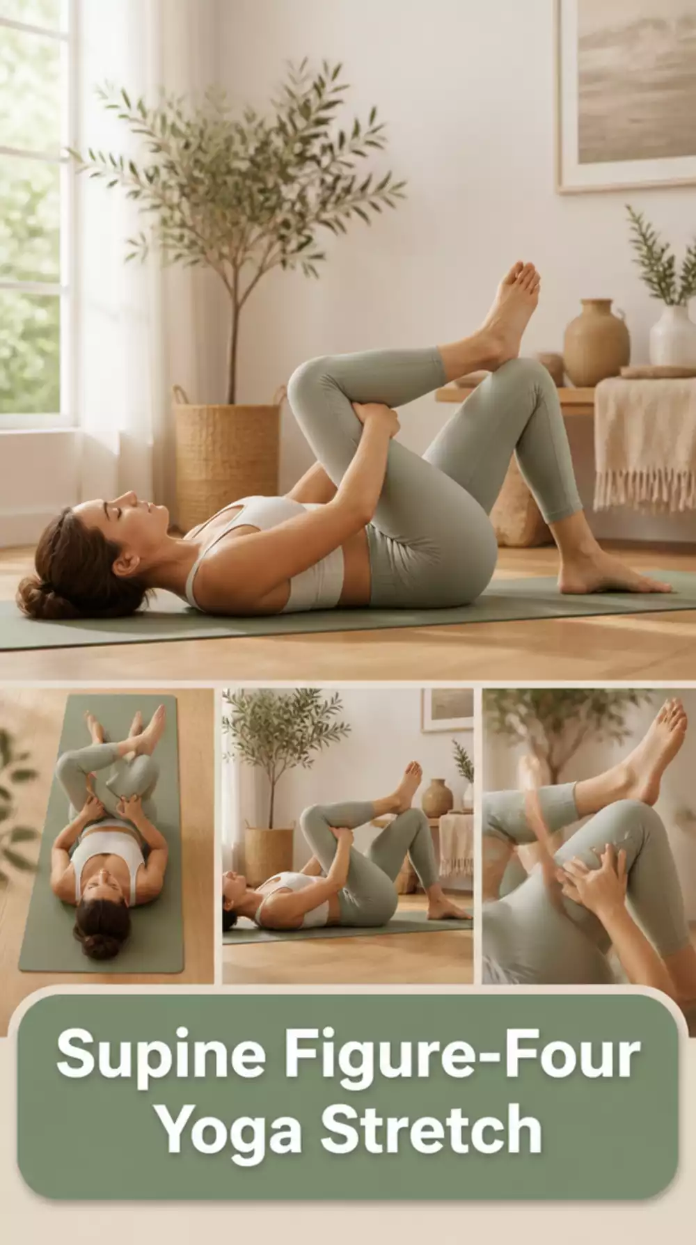 Supine Figure-Four Yoga Stretch That Eases Sciatic Pain and Hip Tightness