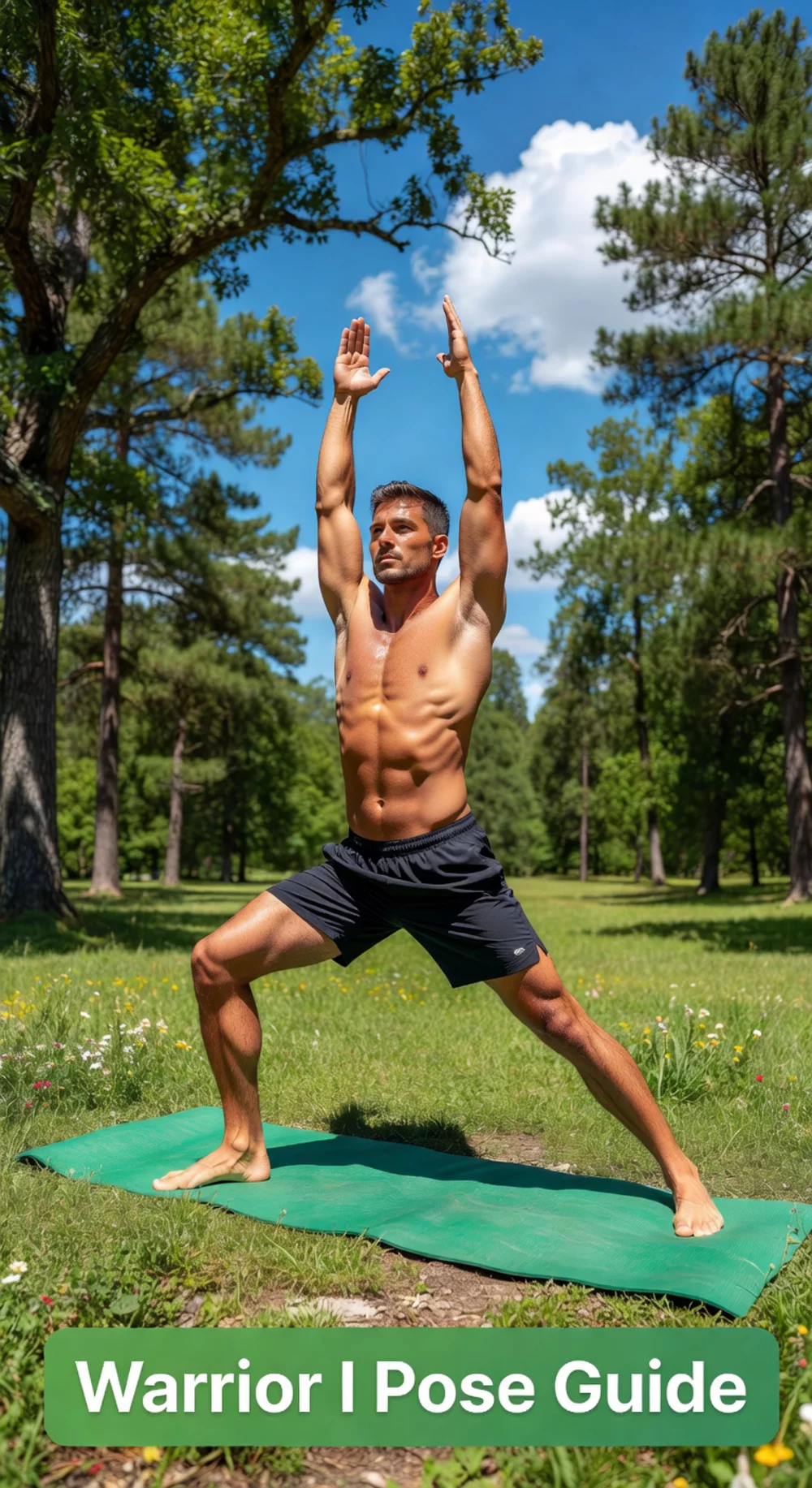 Warrior I Yoga Pose for Men That Builds Hip Mobility and Single-Leg Stability