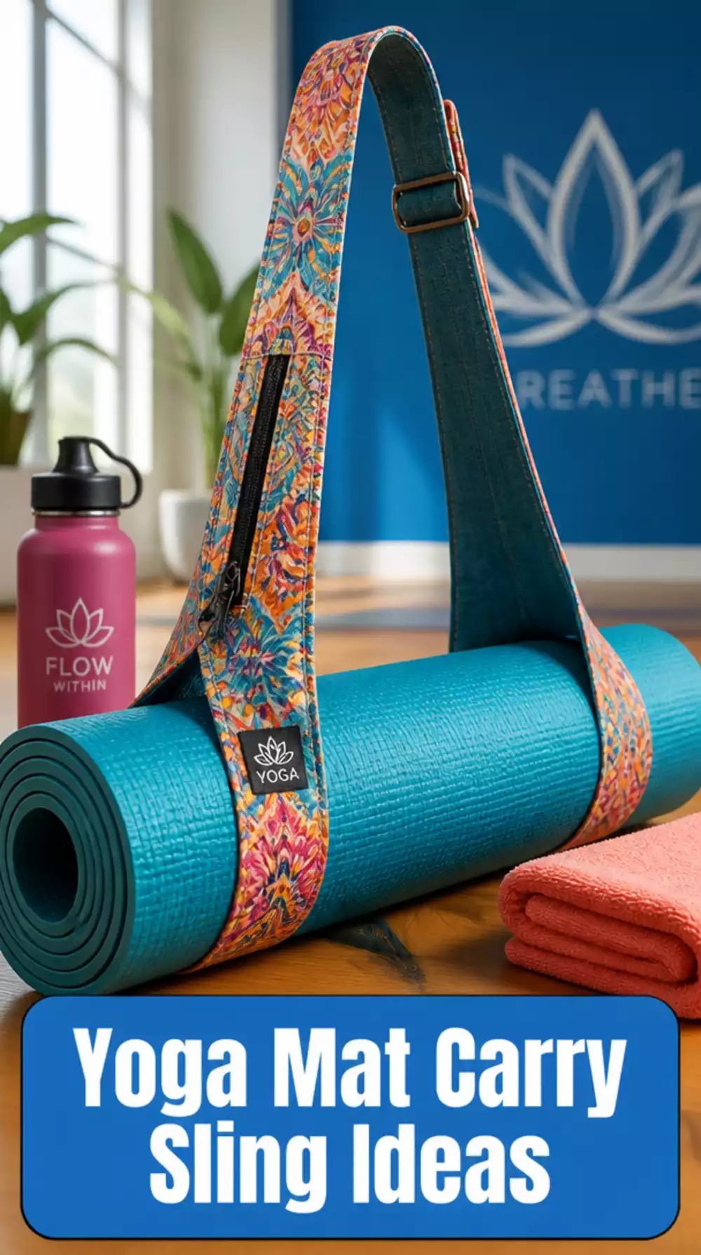 Yoga Mat Strap and Carry Sling That Makes Hauling to the Studio Easy