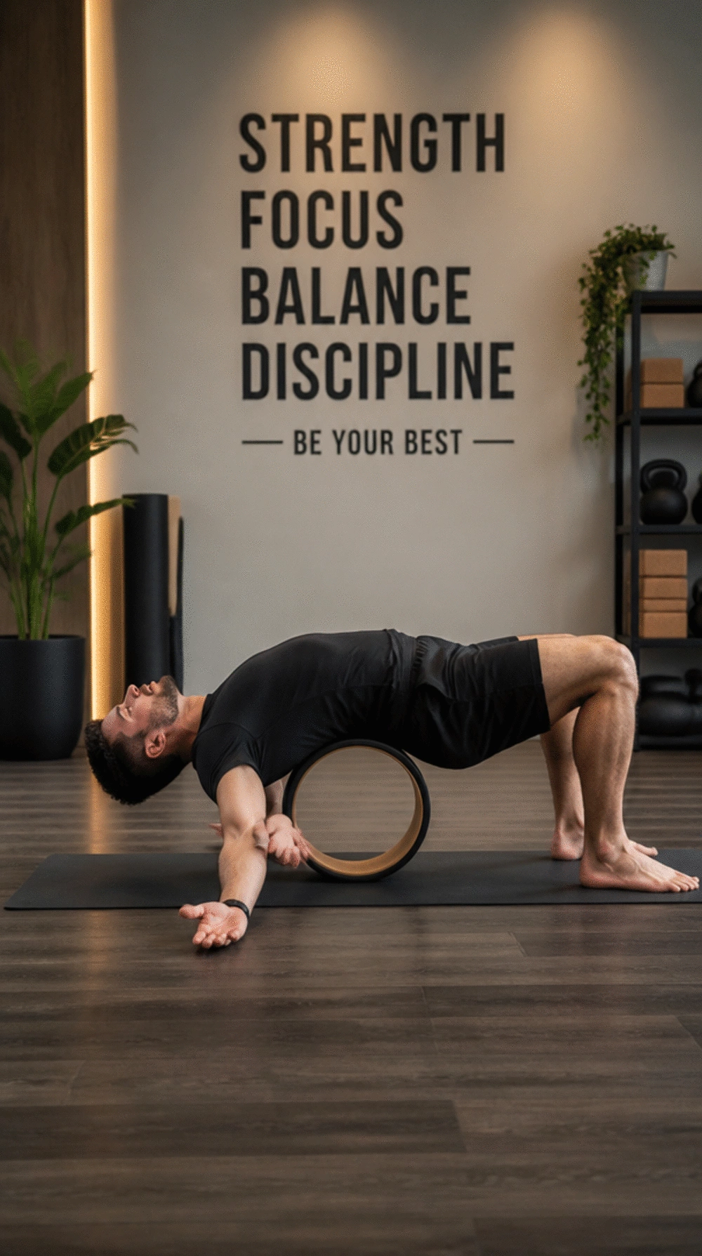 Thoracic Bridge Yoga Pose for Men That Opens the Chest for Better Bench Press Range