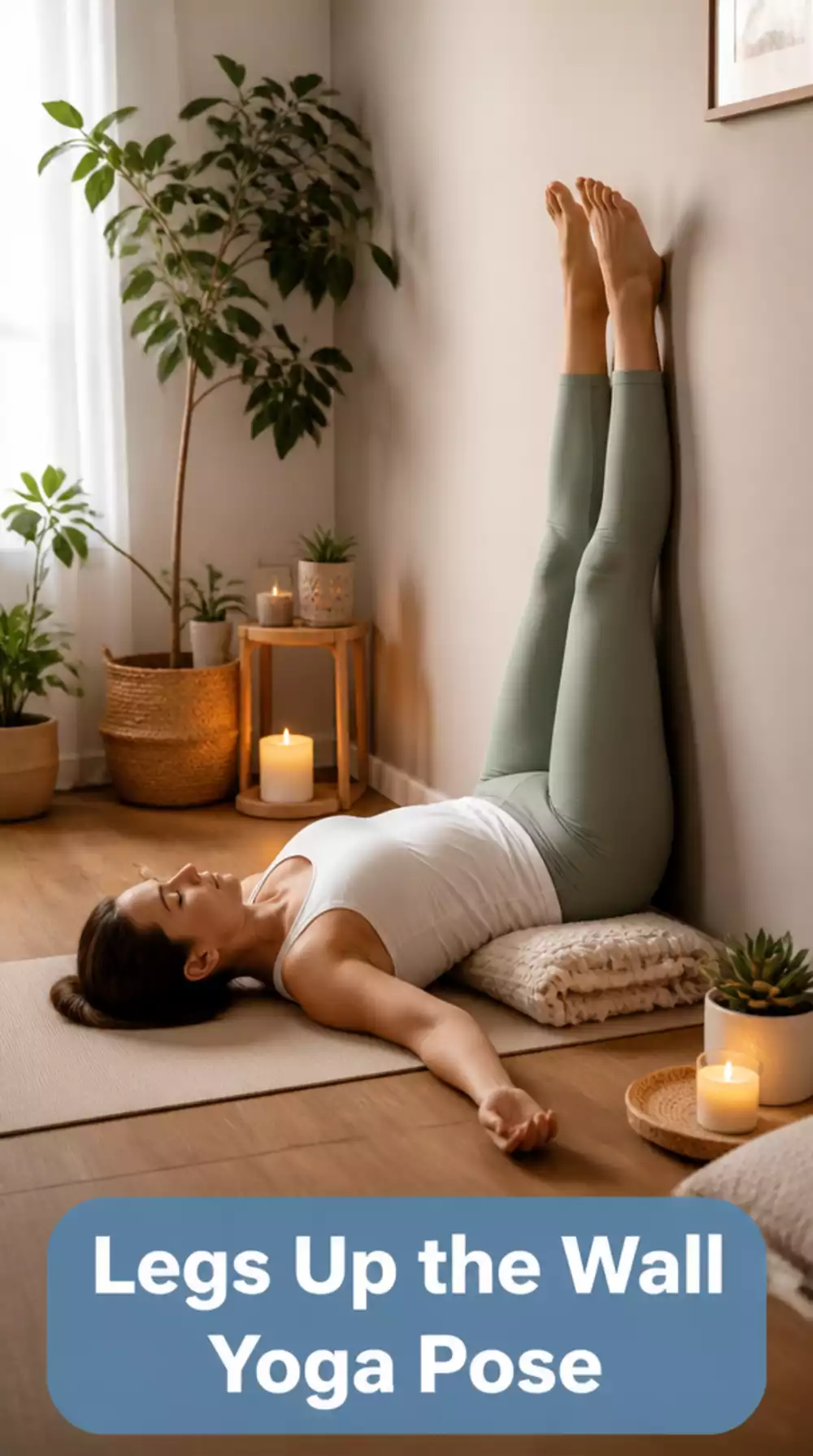 Legs-Up-the-Wall Yoga Pose That Calms Anxiety and Lowers a Racing Heart