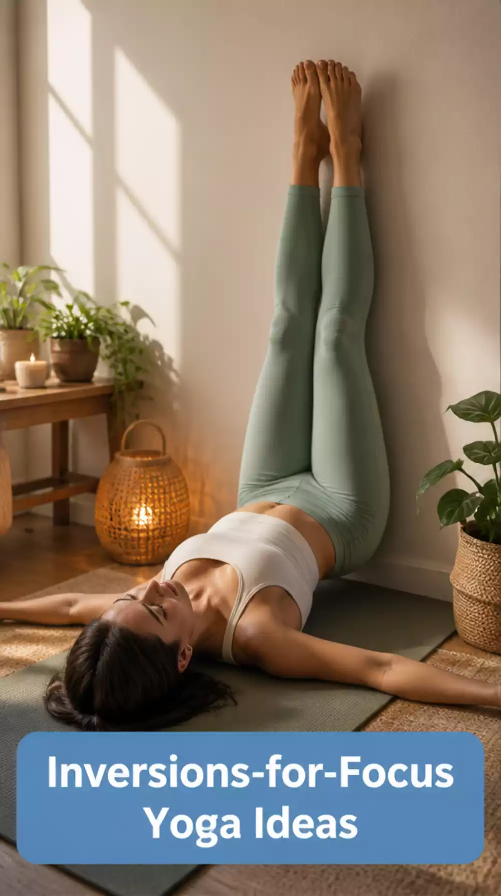 Inversions-for-Focus Yoga Legs-Up-the-Wall Pose That Boosts Blood Flow to the Brain