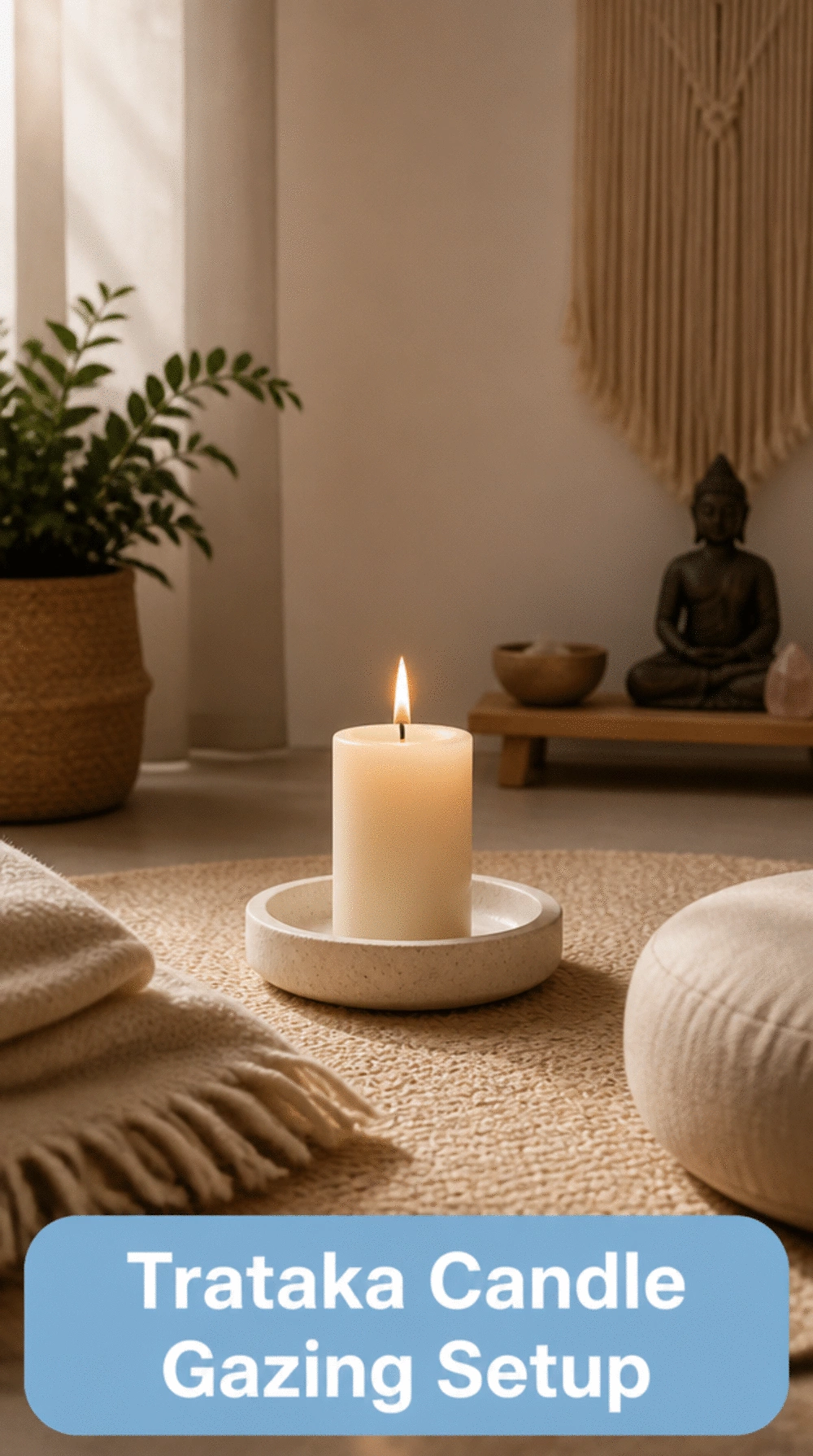 Trataka Yoga Candle Gazing Setup That Focuses a Scattered and Restless Mind