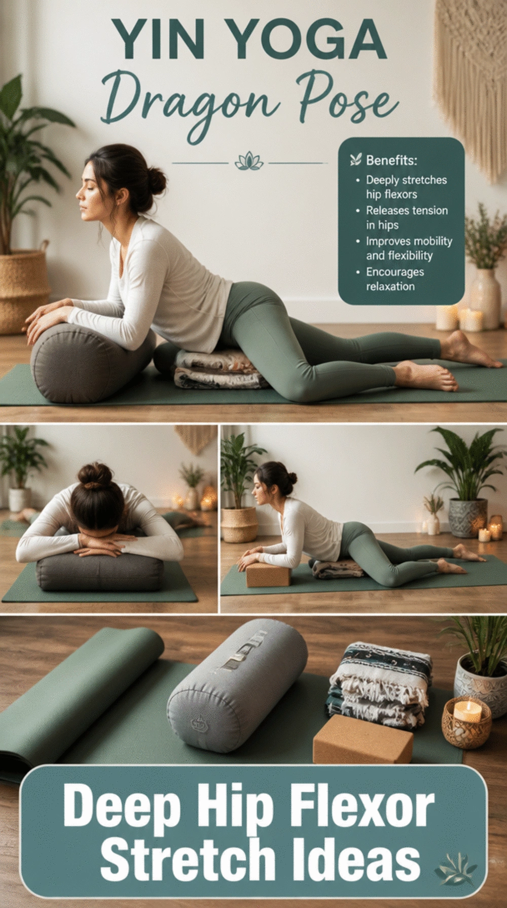 Yin Yoga Dragon Pose That Stretches Hip Flexors More Deeply Than Any Standing Lunge