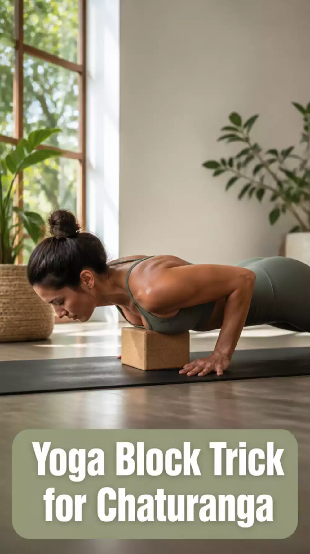 The One Yoga Block Trick That Makes Chaturanga Safe for Total Beginners