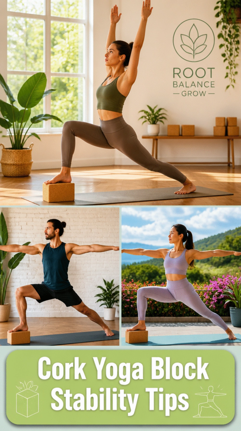 The Cork Yoga Block That Holds Weight Better Than Foam in Standing Poses