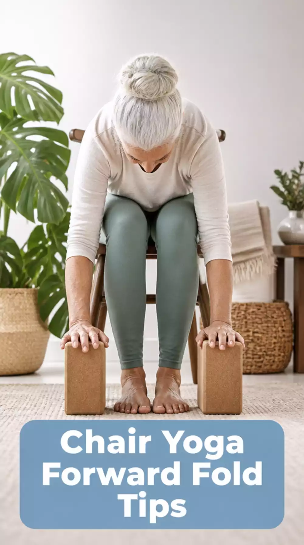 Chair Yoga Forward Fold That Gently Stretches the Hamstrings Without Risk