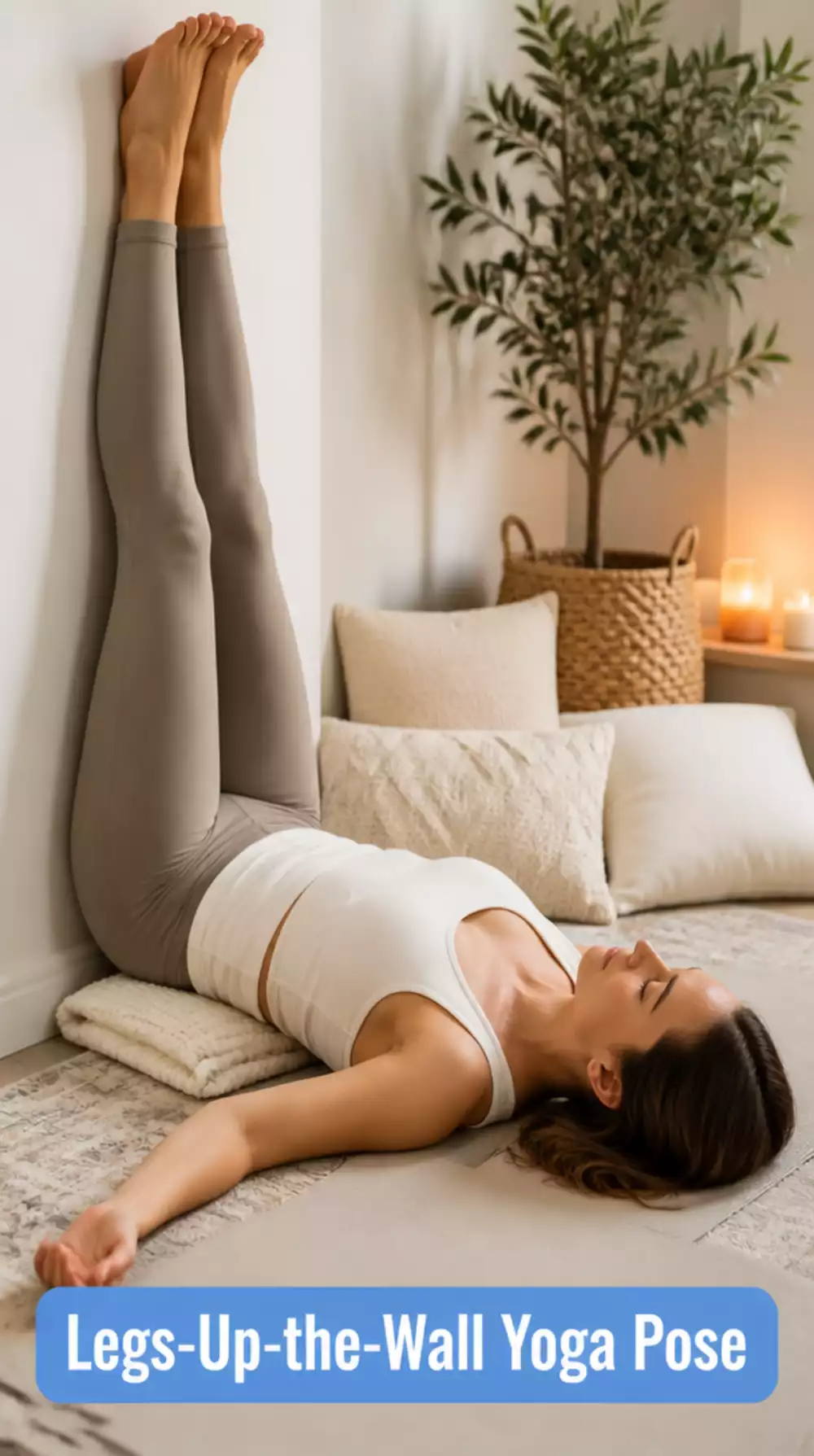 Legs-Up-the-Wall Yoga Pose That Drains Tired Legs and Eases Into Rest Mode