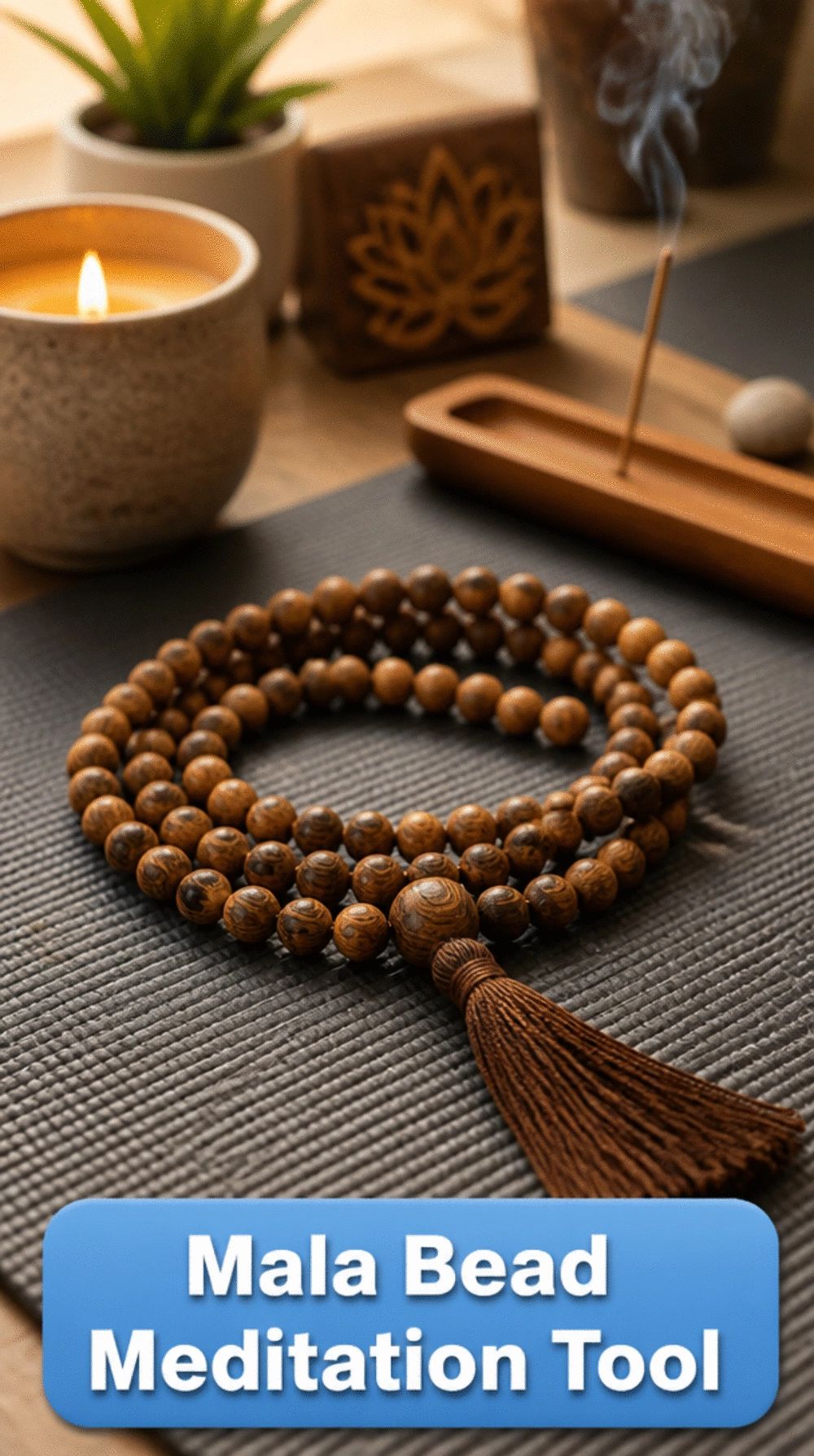 Mala Bead Meditation Tool That Keeps Count During Long Mantra Yoga Practice