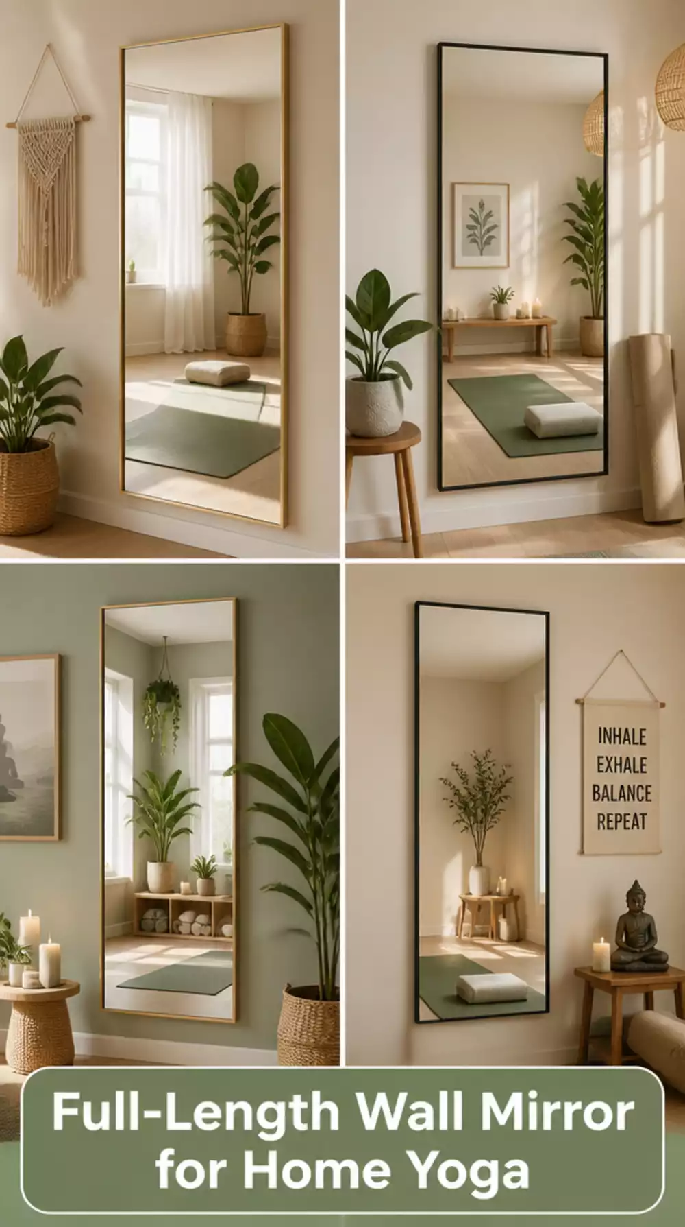Full-Length Wall Mirror for Home Yoga That Checks Alignment During Every Pose