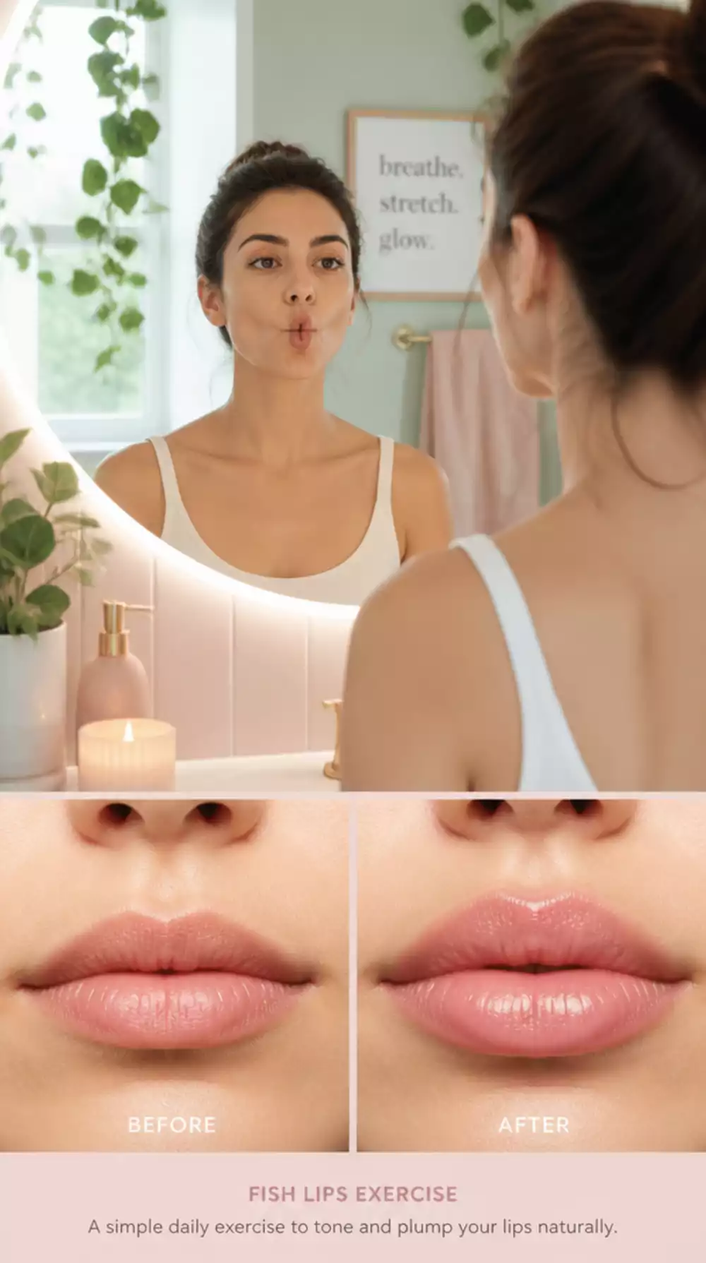 Face Yoga Fish Lips Exercise That Plumps and Defines the Lip Area