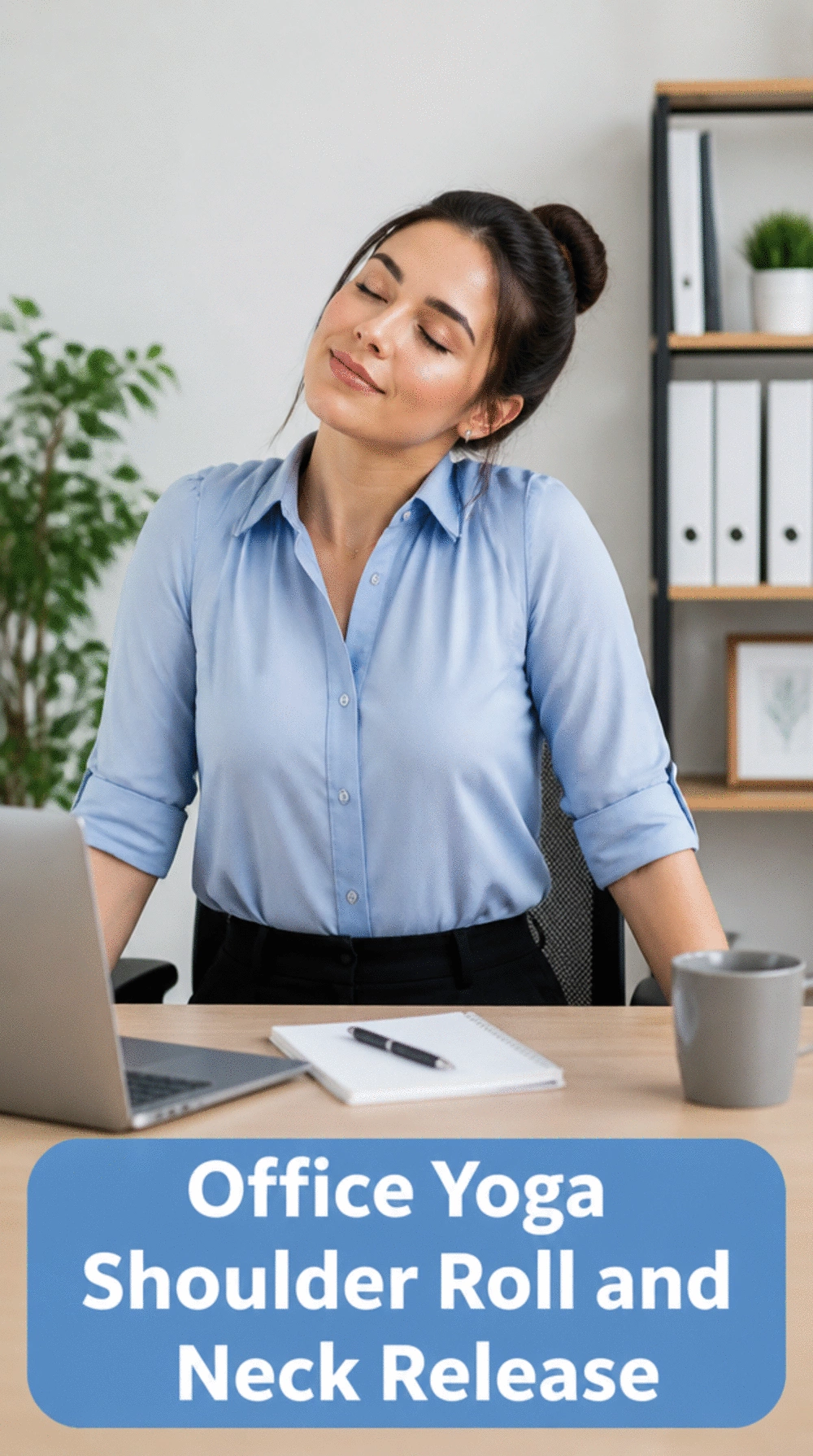 Office Yoga Shoulder Roll and Neck Release That Takes Under Three Minutes Total