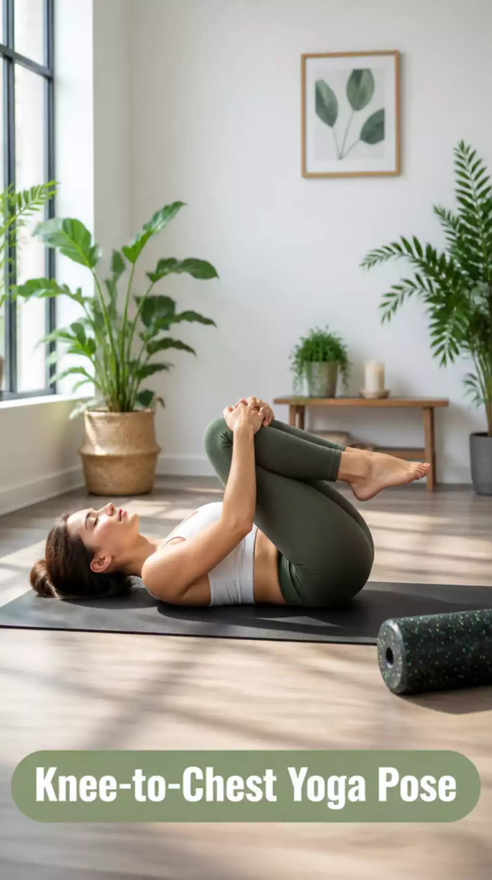 Knee-to-Chest Yoga Pose That Relieves Lower Back Compression Instantly