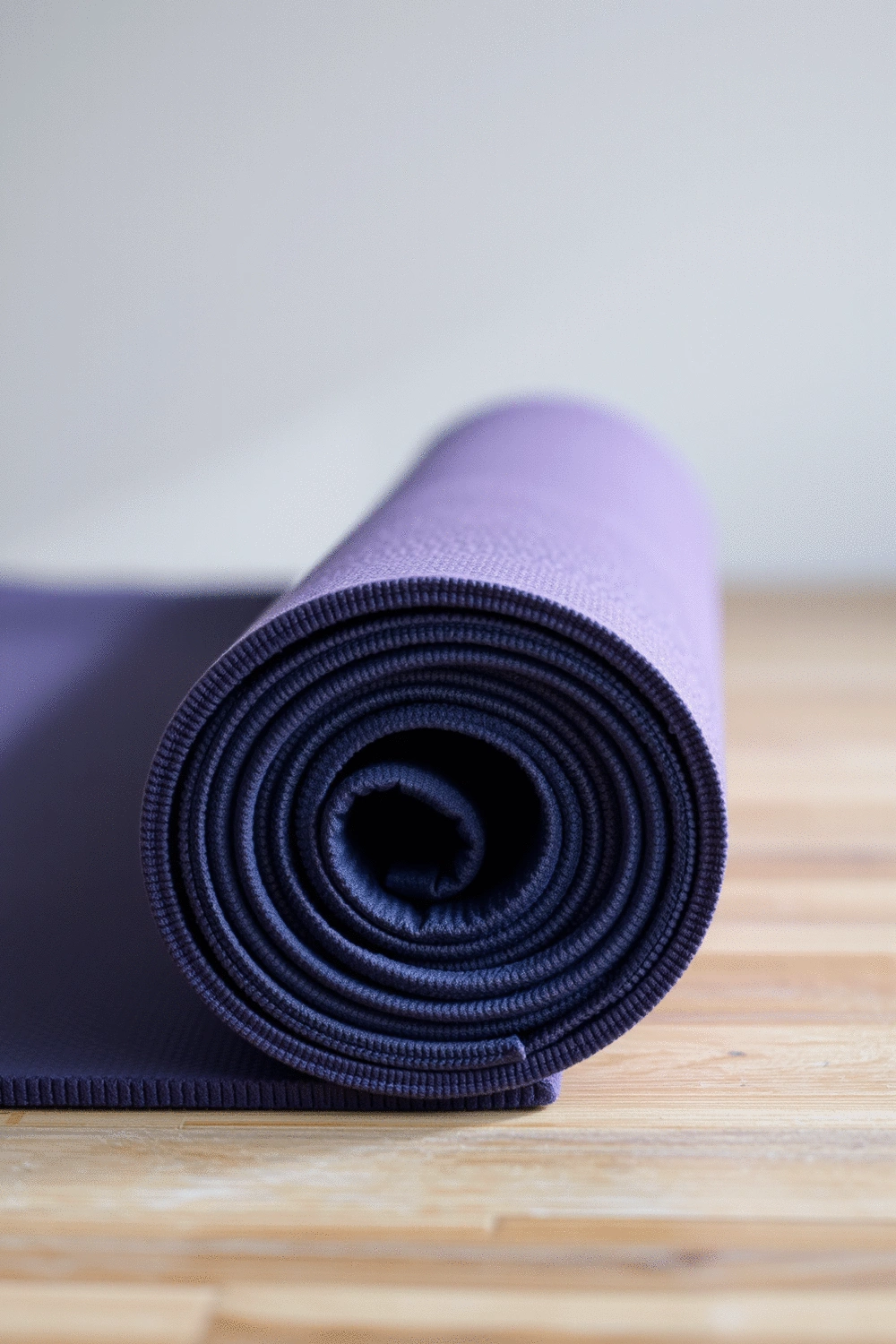 Close-up studio shot of a yoga mat showing texture and material detail