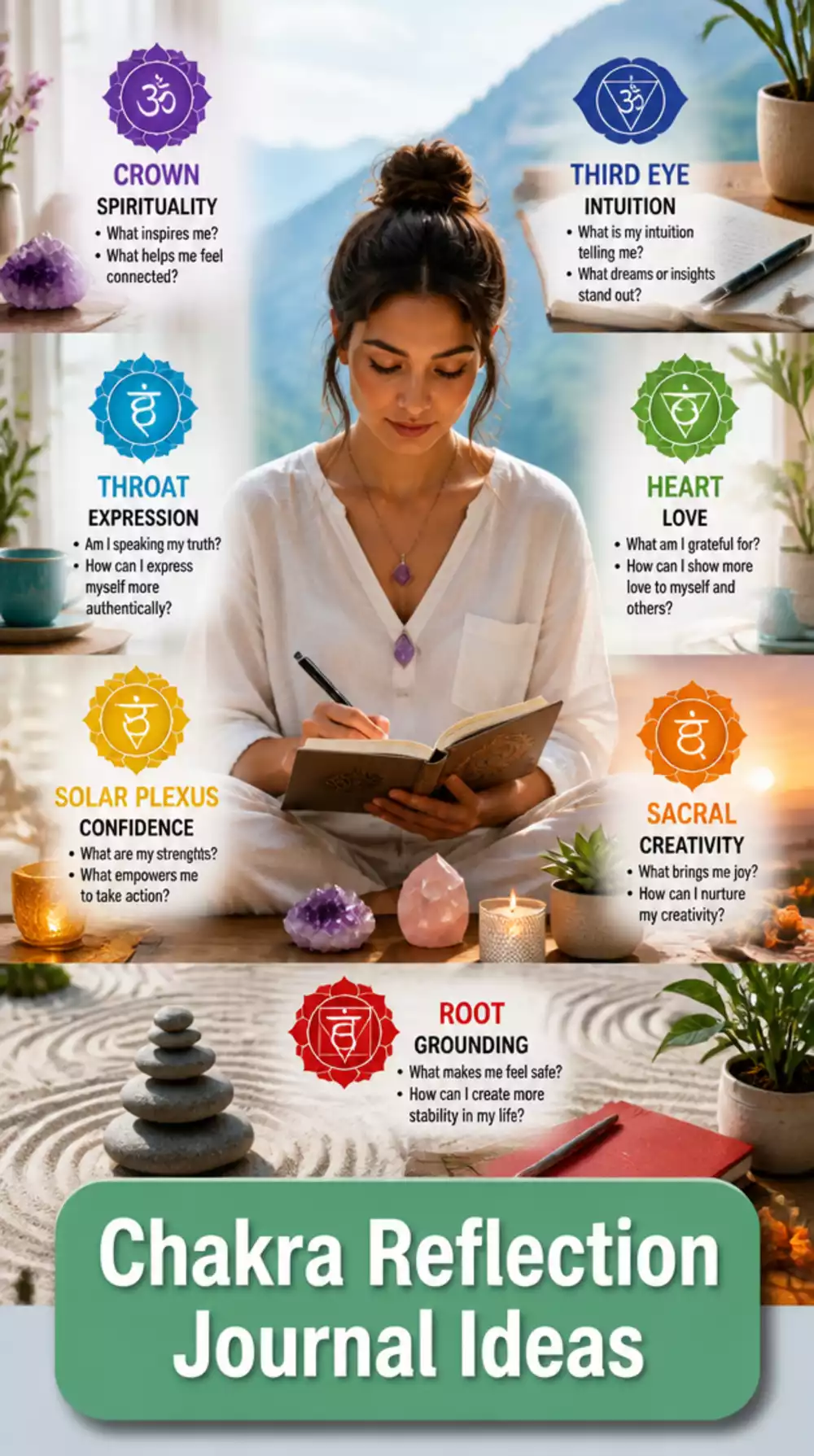 Chakra Reflection Journal That Helps Identify Which Energy Centres Need Attention